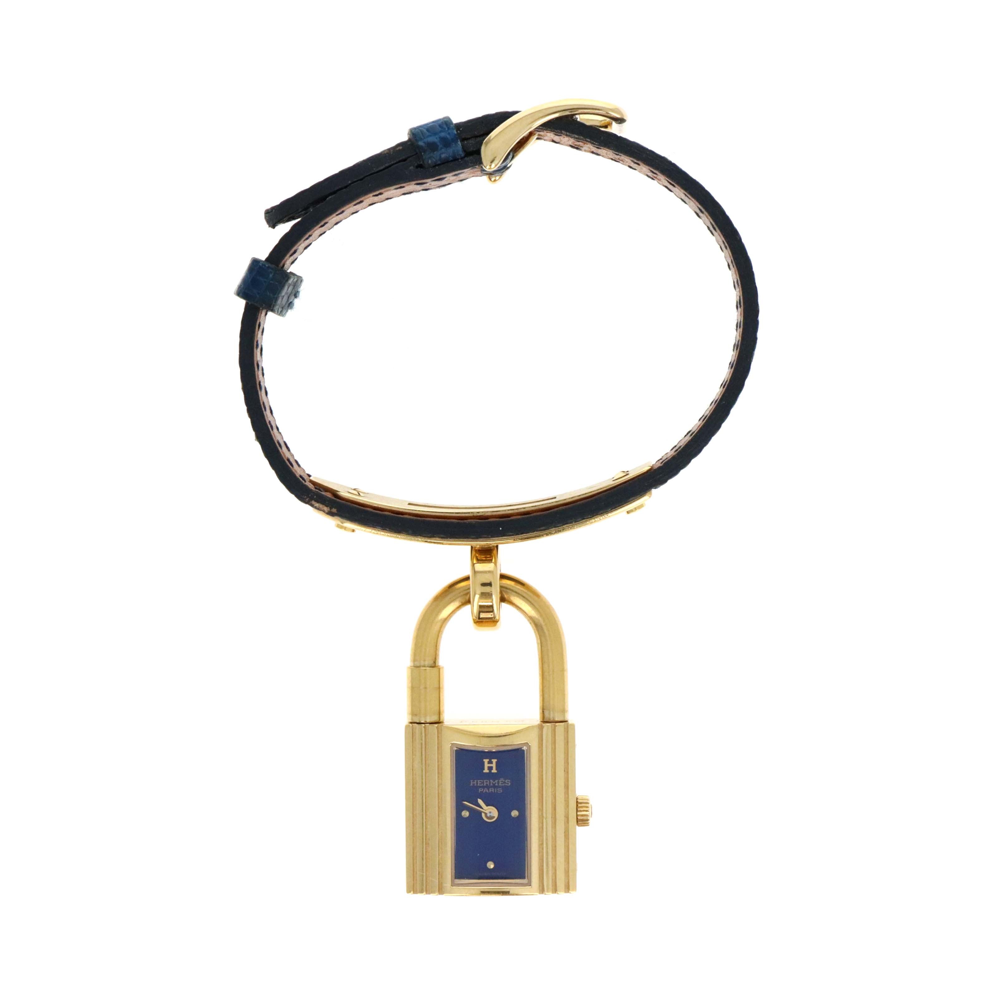Hermes Kelly Watch Blue Lizard Strap - Queen May