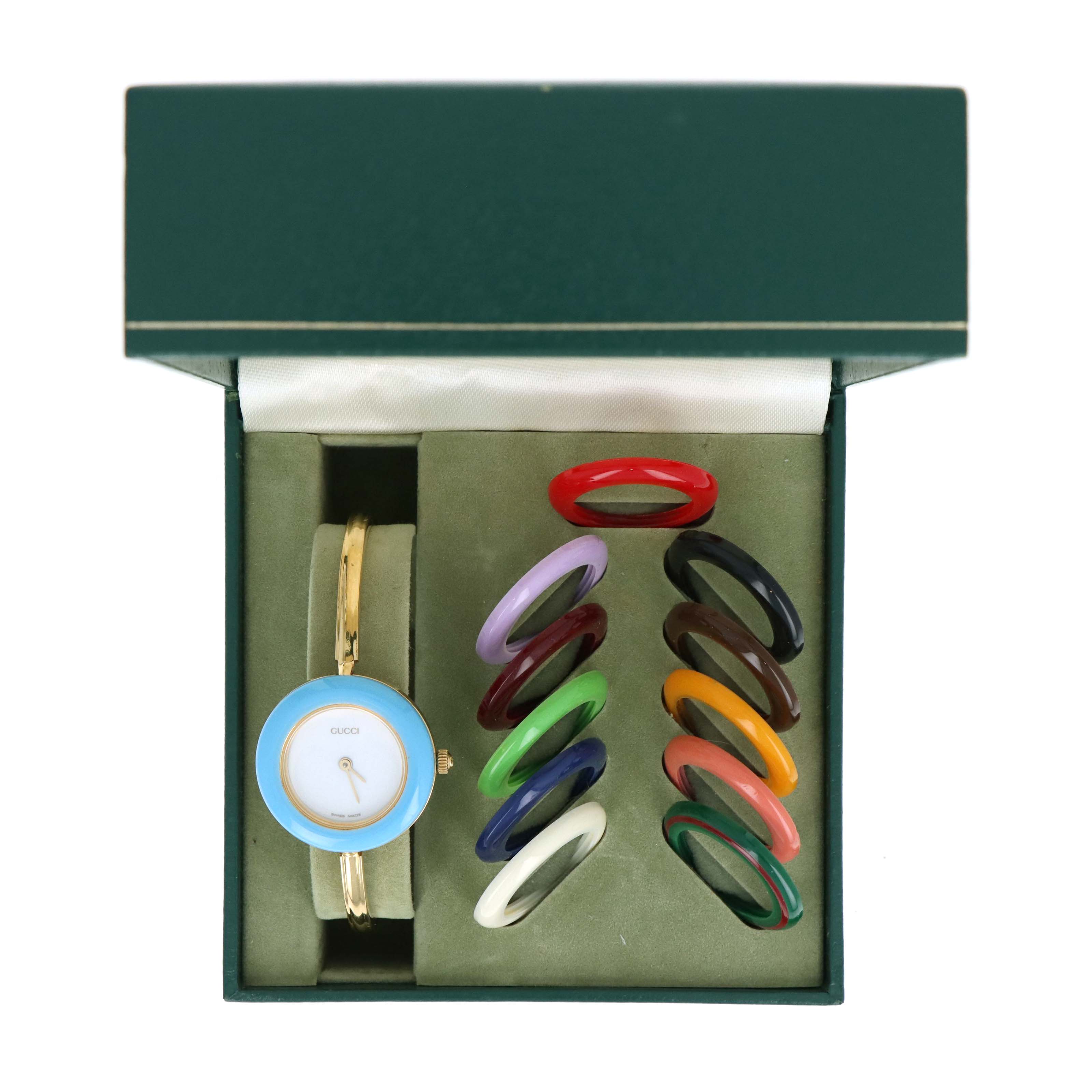 Vintage Gucci Interchangeable Bezel Bangle Watch