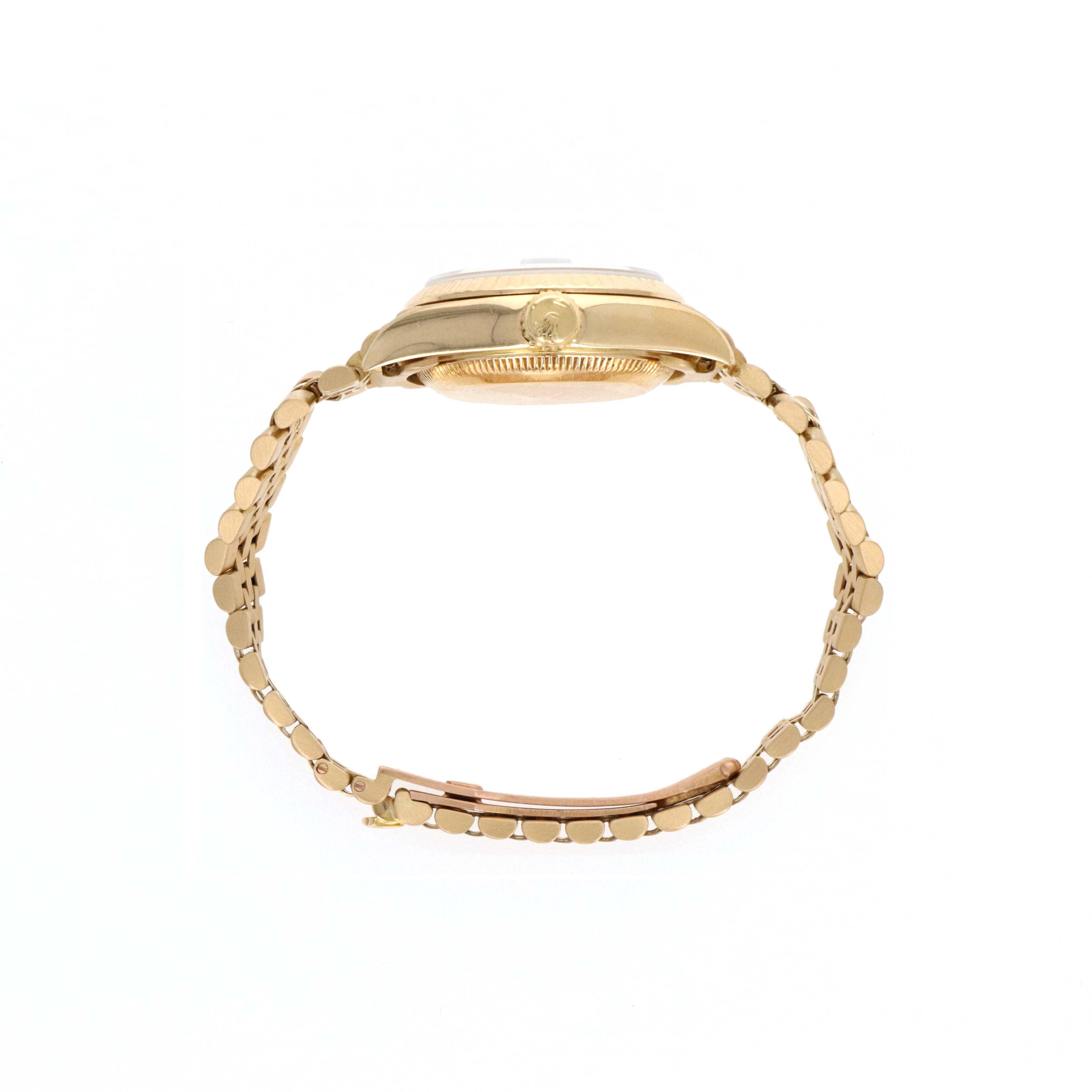 Rolex Datejust 26MM 18K Yellow Gold Aftermarket MOP Diamond Dial Model 69178 - Queen May