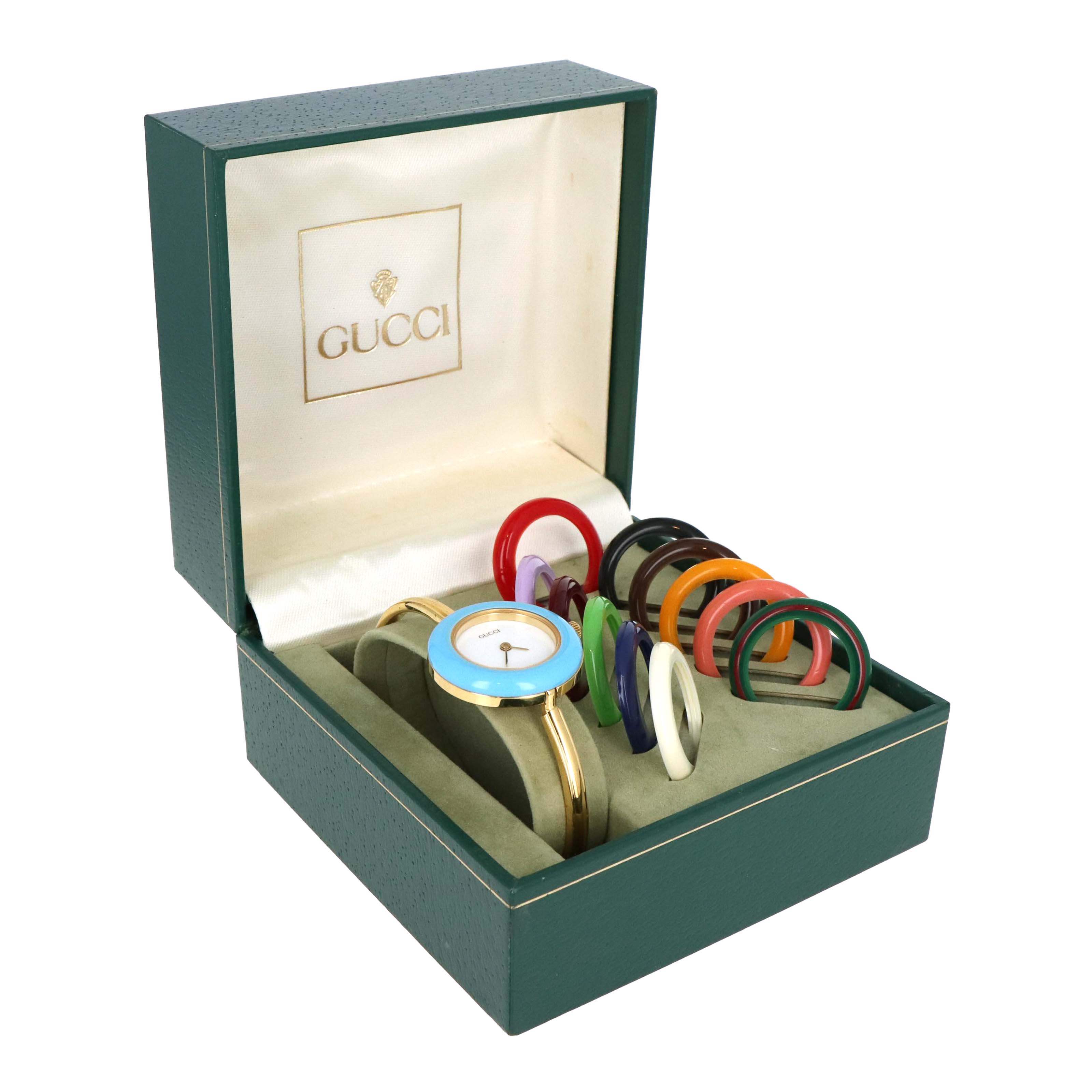 Vintage Gucci Interchangeable Bezel Bangle Watch