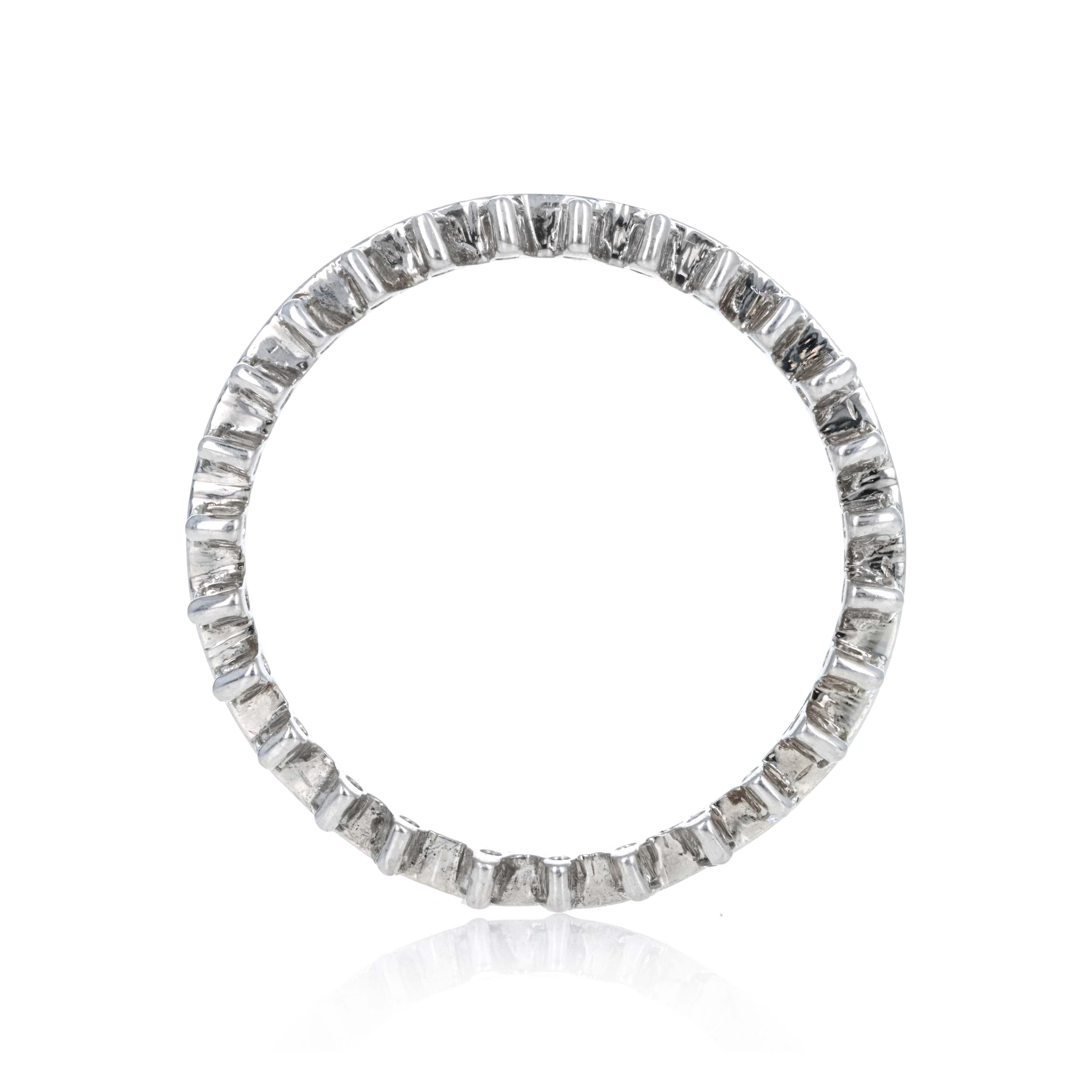 Hidalgo 18K White Gold 0.25 Carat Full Eternity Band - Queen May