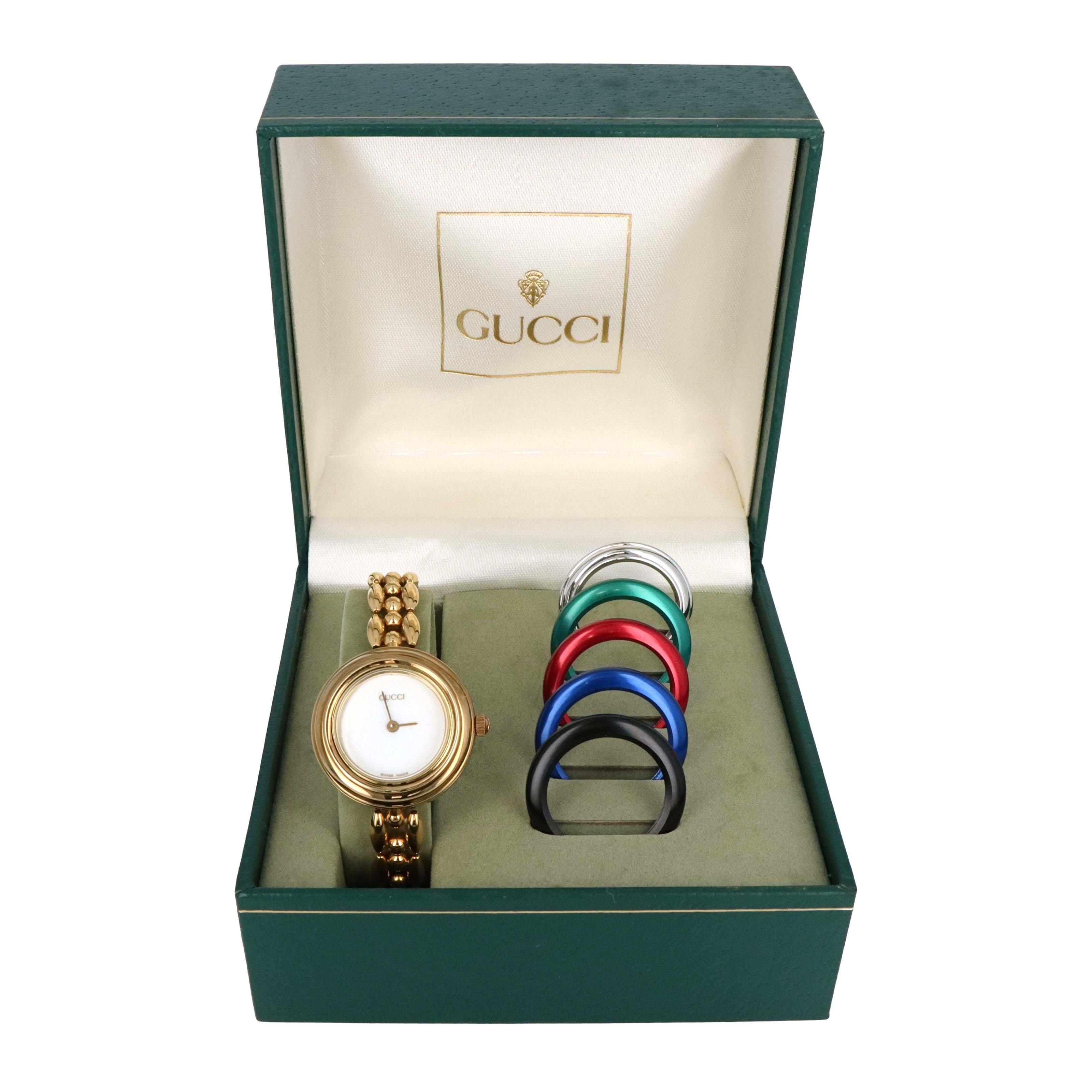 Vintage Gucci Interchangeable Bezel Watch Link Bracelet - Queen May