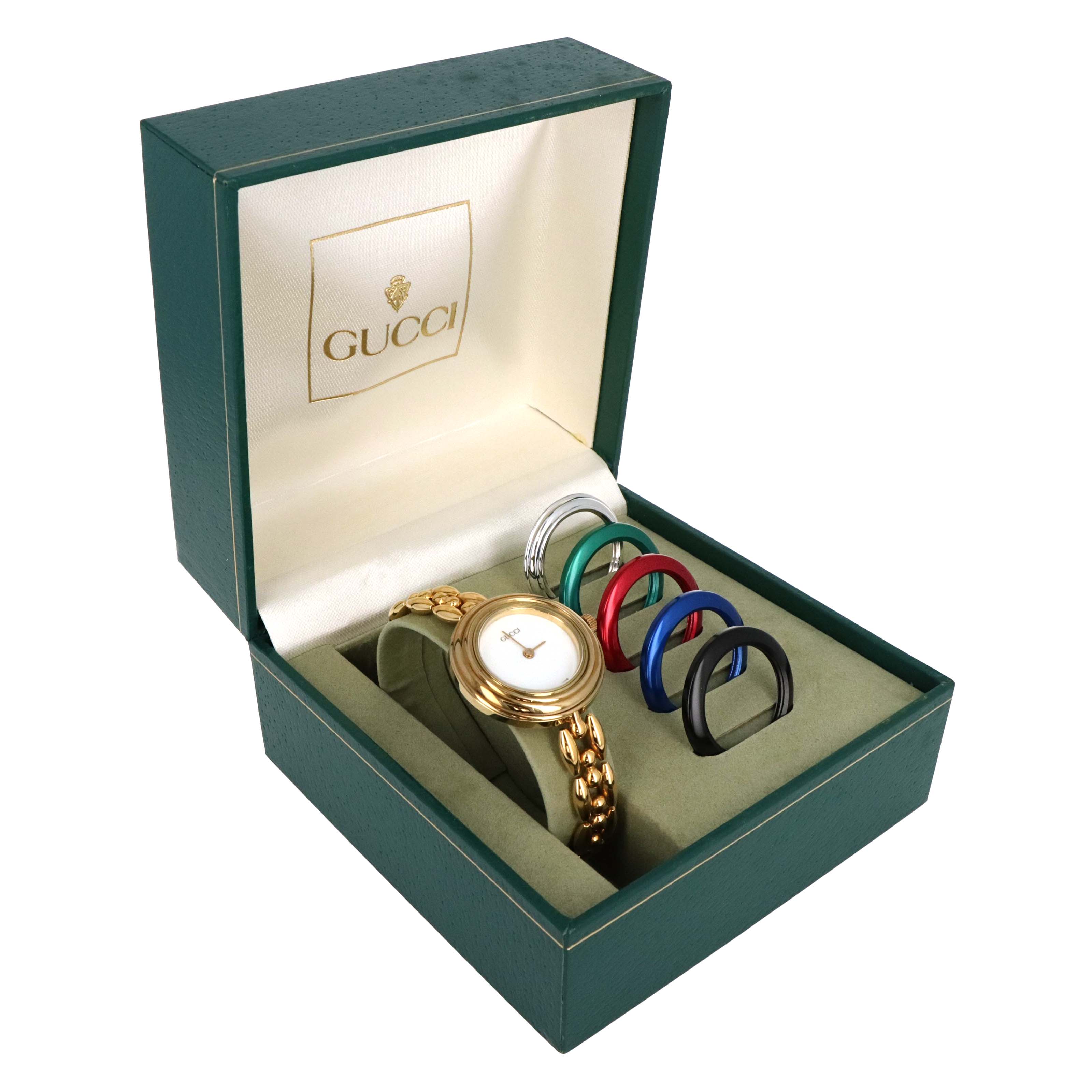 Vintage Gucci Interchangeable Bezel Watch Link Bracelet - Queen May