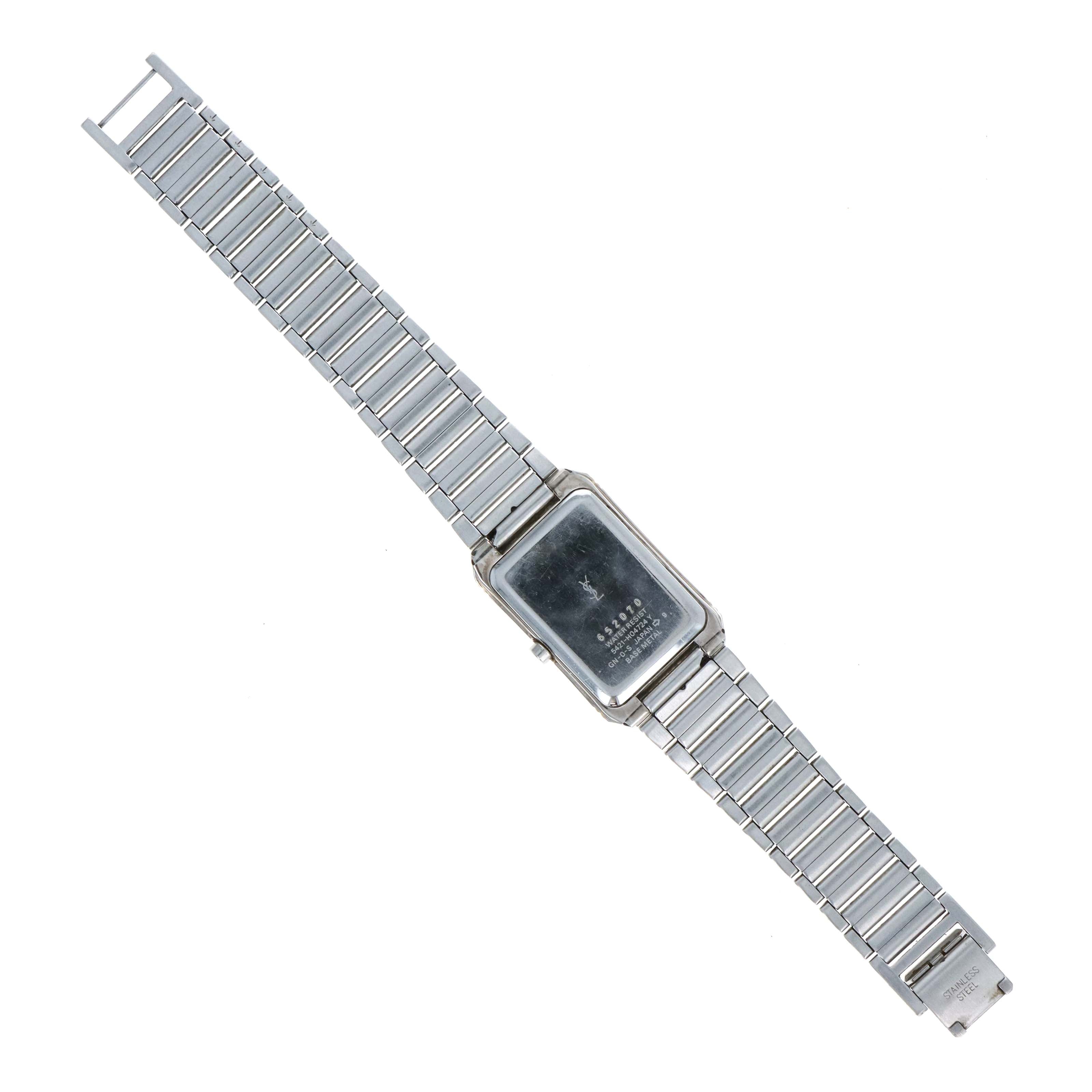 Vintage Yves Saint Laurent Two-tone Rectangular Ladies Watch - Queen May