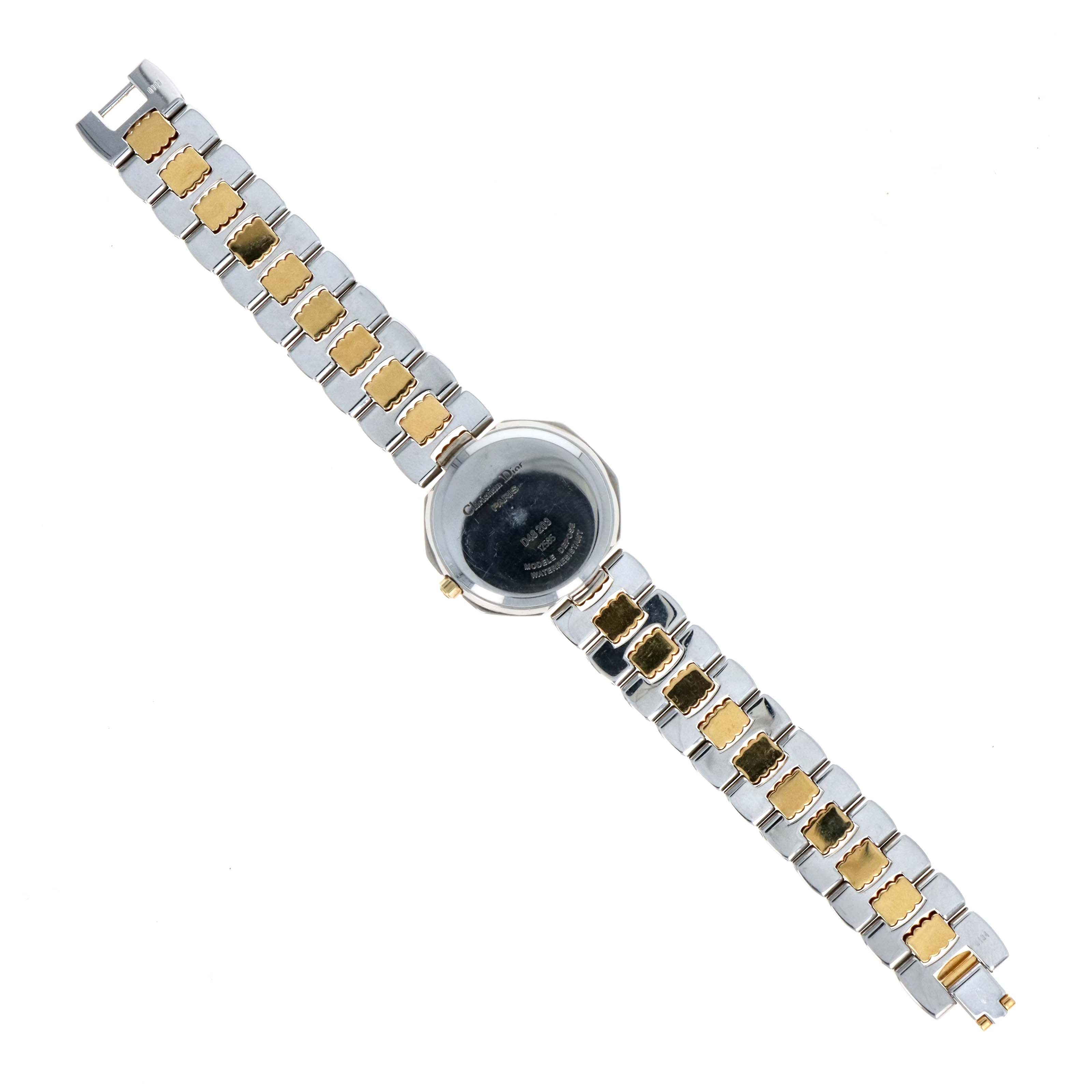 Dior Two-Tone Octagon D48-203 Link Watch - Queen May