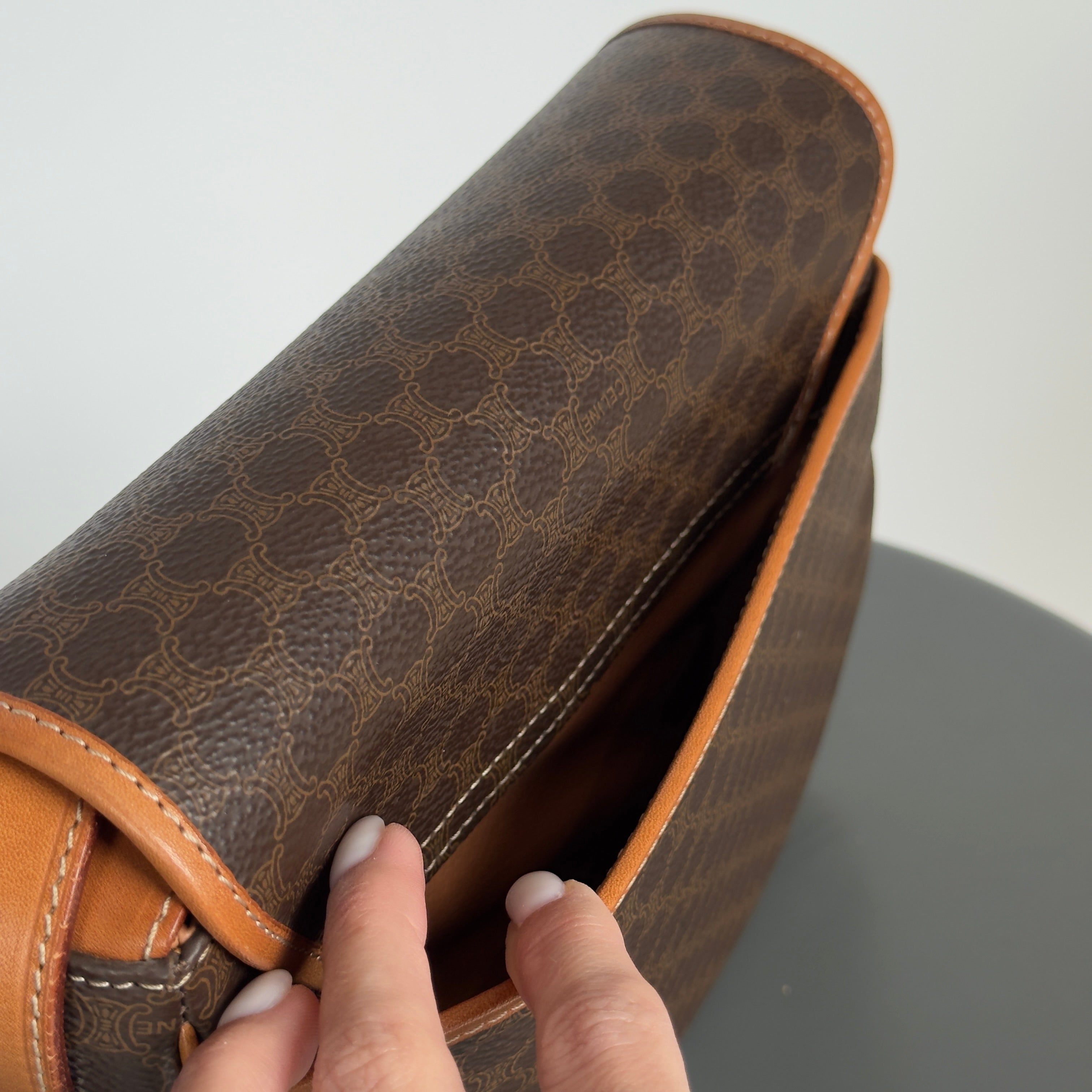 Vintage Celine Macadam Triomphe Shoulder Bag - Queen May