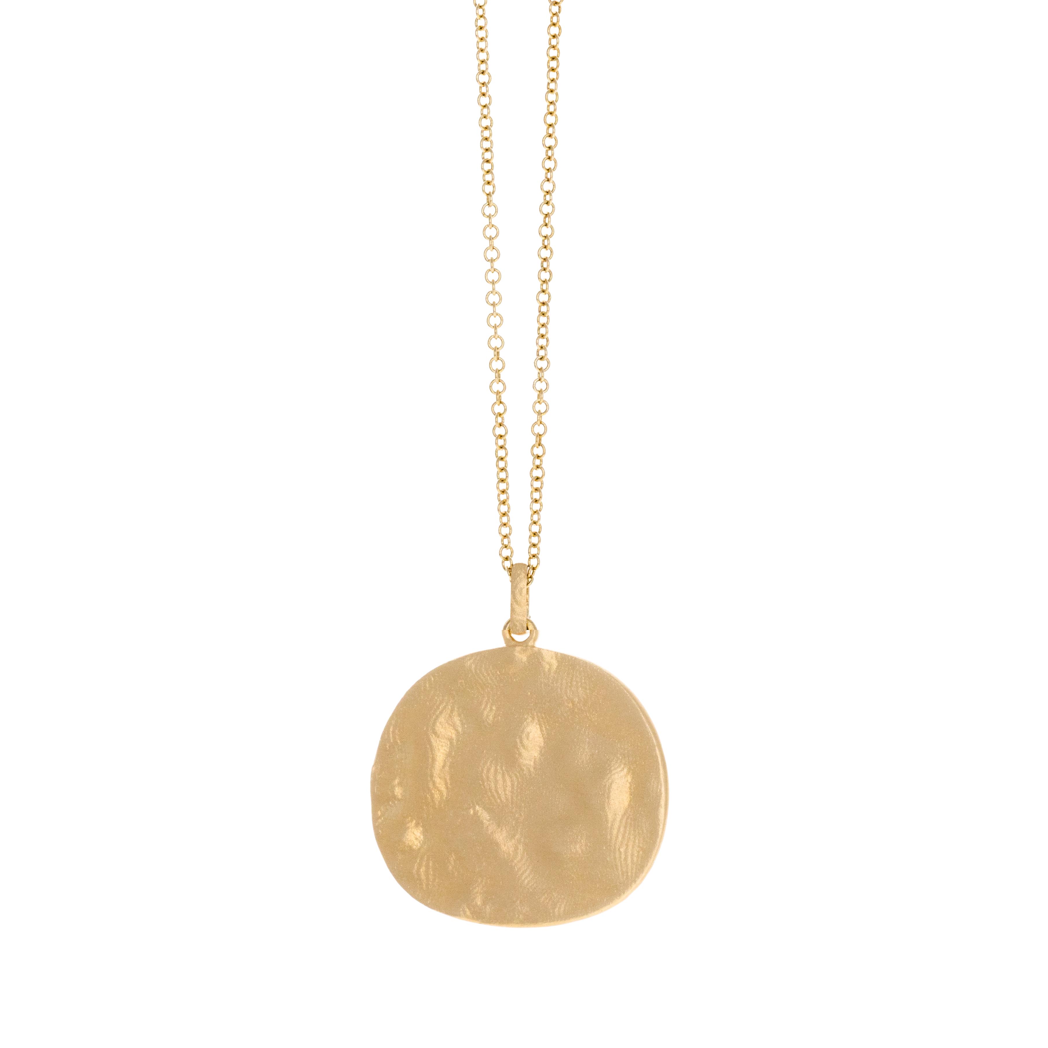 Zodiac Diamond Pendant Necklace in 14K Yellow Gold - Queen May