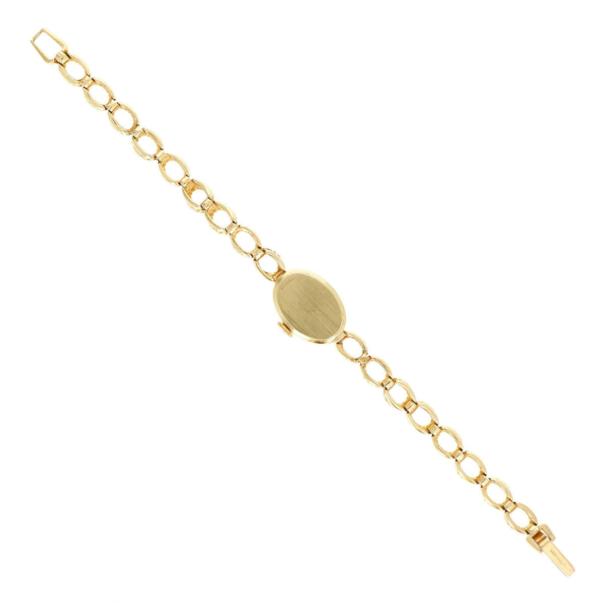 Vintage Rolex Ladies 14K Yellow Gold Oval Shaped Mechanical Movement Cocktail Watch Reference 8333 With Box