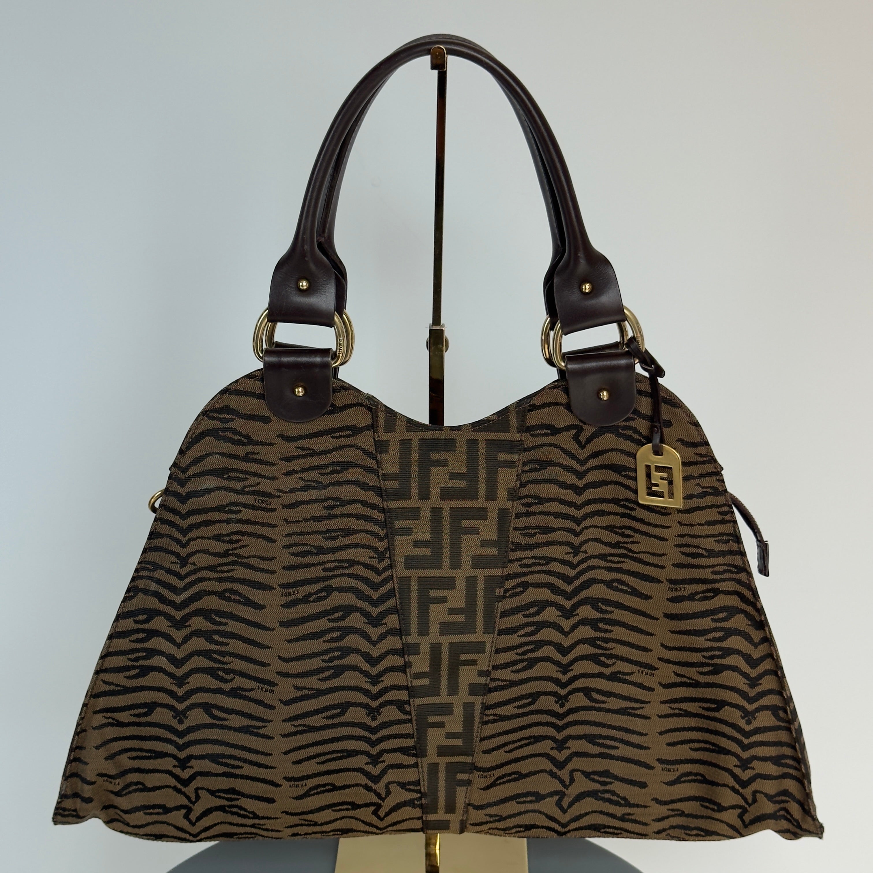 Fendi Zucca Devil Trapezio Tote Bag - Queen May