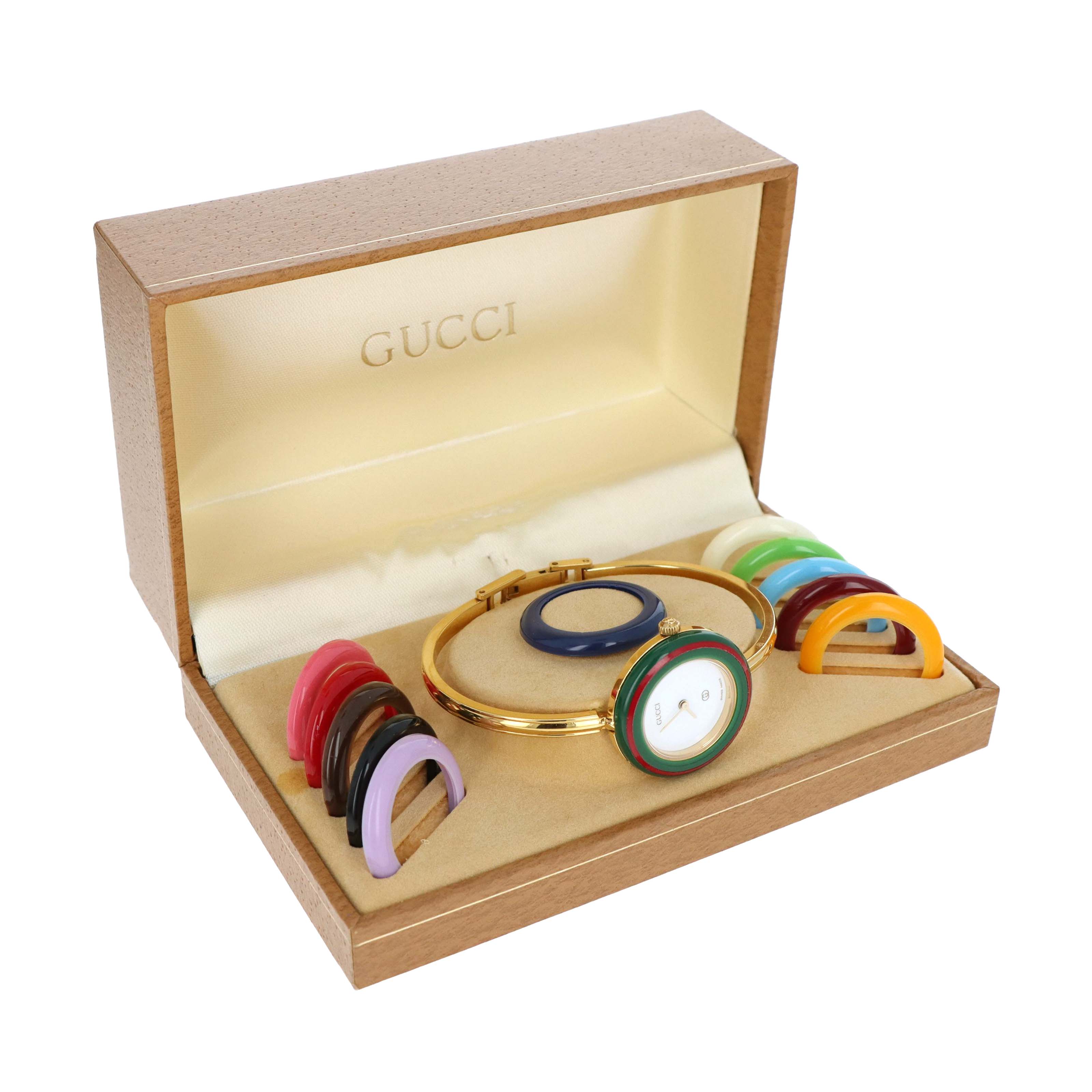 Vintage Gucci Interchangeable Bezel Bangle Watch
