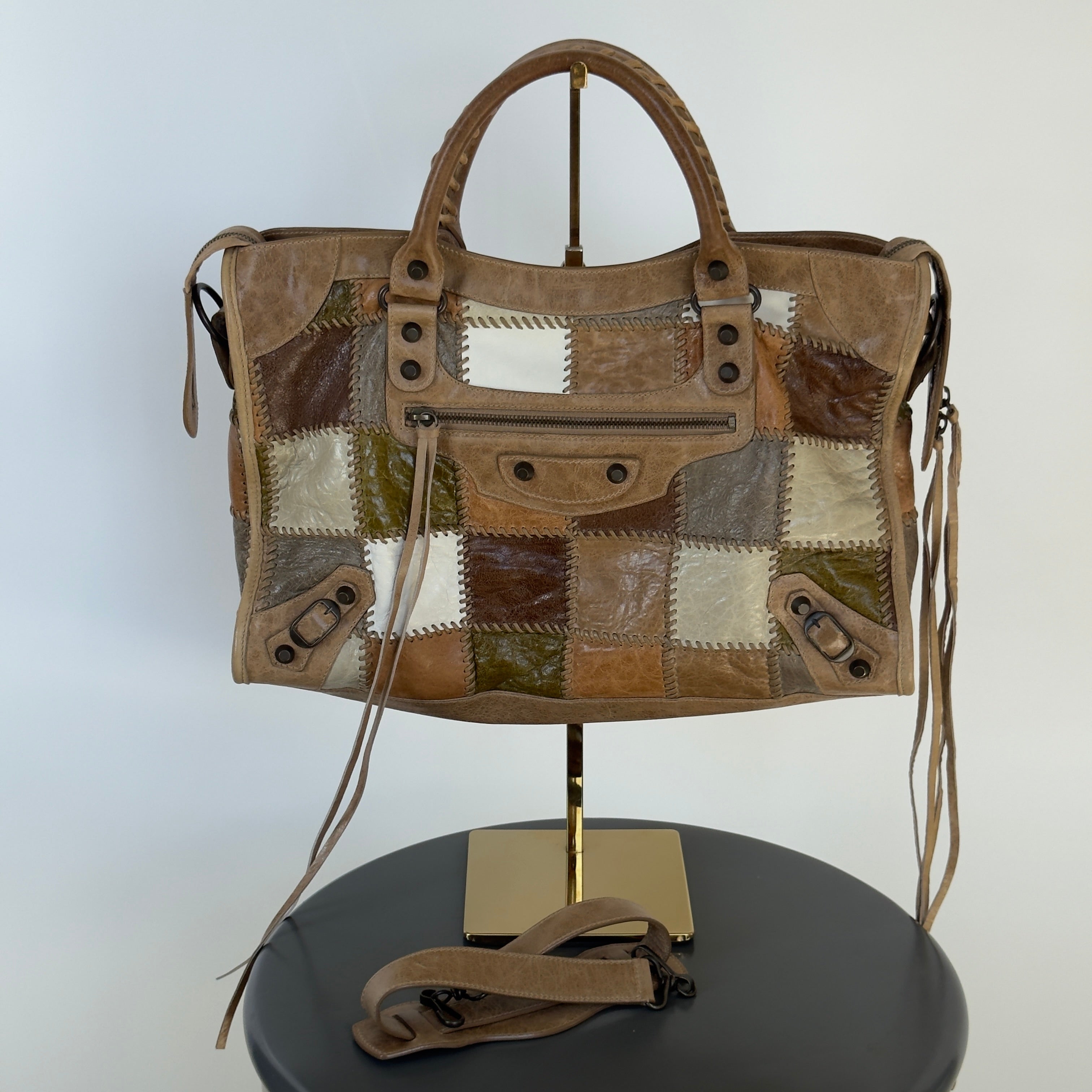 Balenciaga Agneau Patchwork City Bag - Queen May