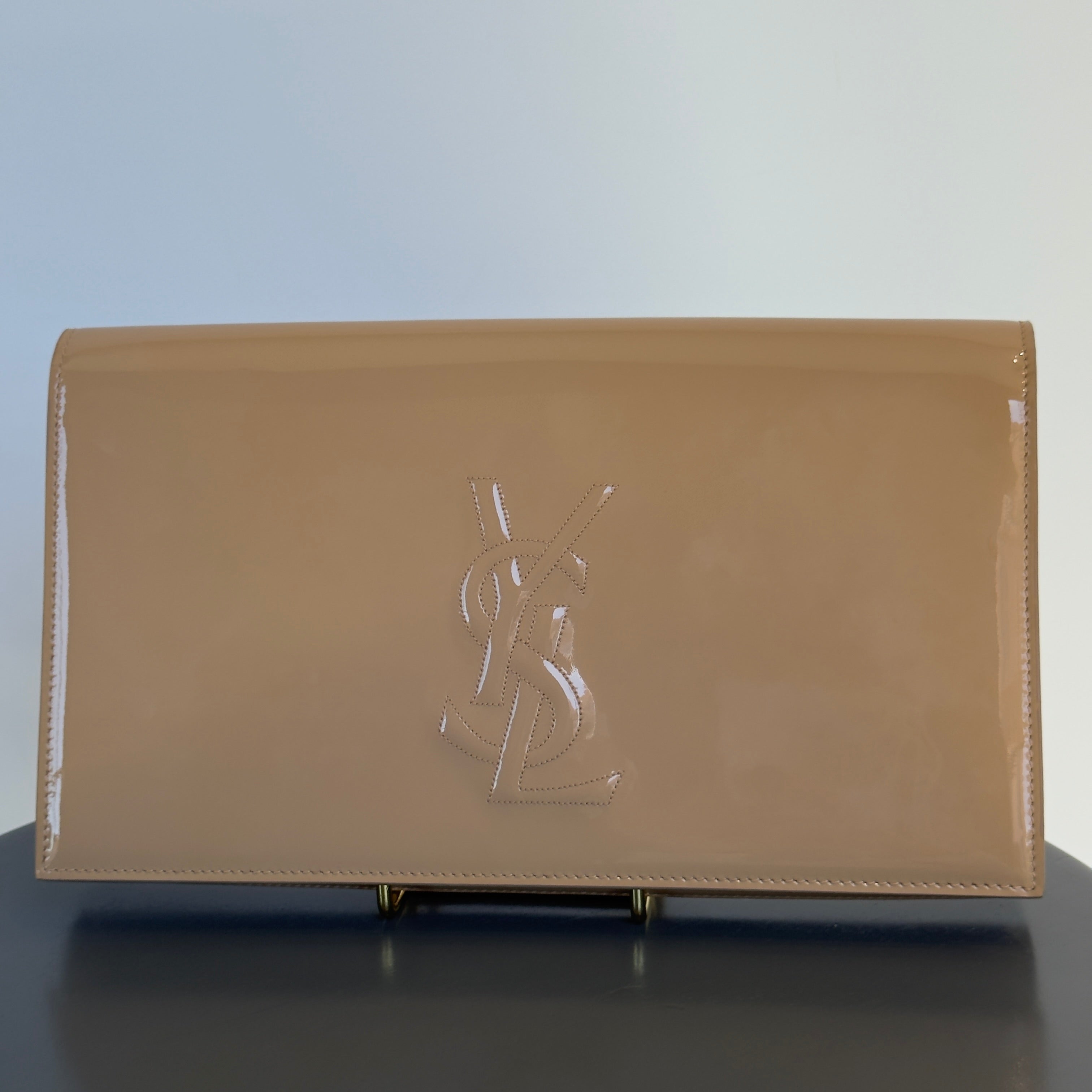 Yves Saint Laurent Signature Beige Clutch