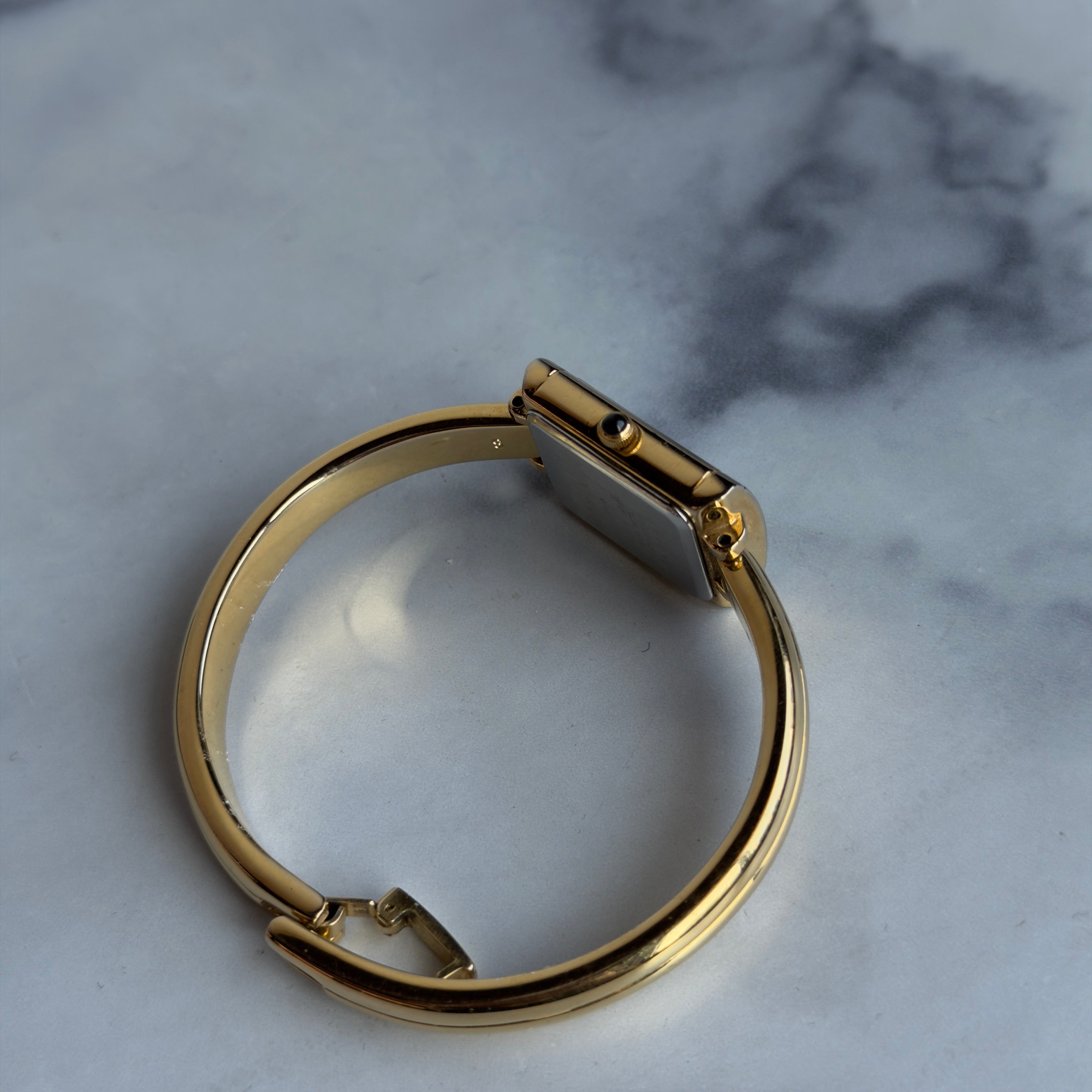 Vintage Yves Saint Laurent Dark Blue Dial Bangle Watch