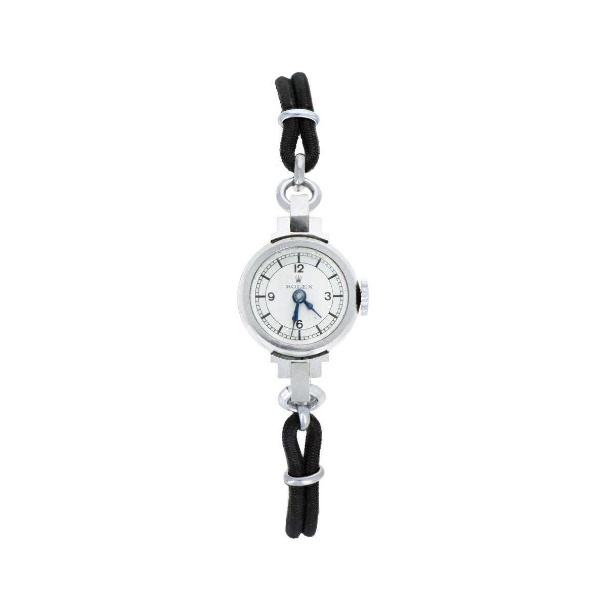 1930's Rolex Ref. 854/7 Art Deco Sector Dial Stainless Steel Ladies Watch Mechanical Movement With Original Box