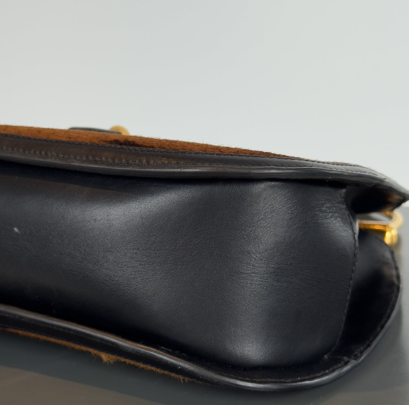 Ultra Rare Vintage Gucci Snafflebit Bag With Ponyhair Detail - Queen May