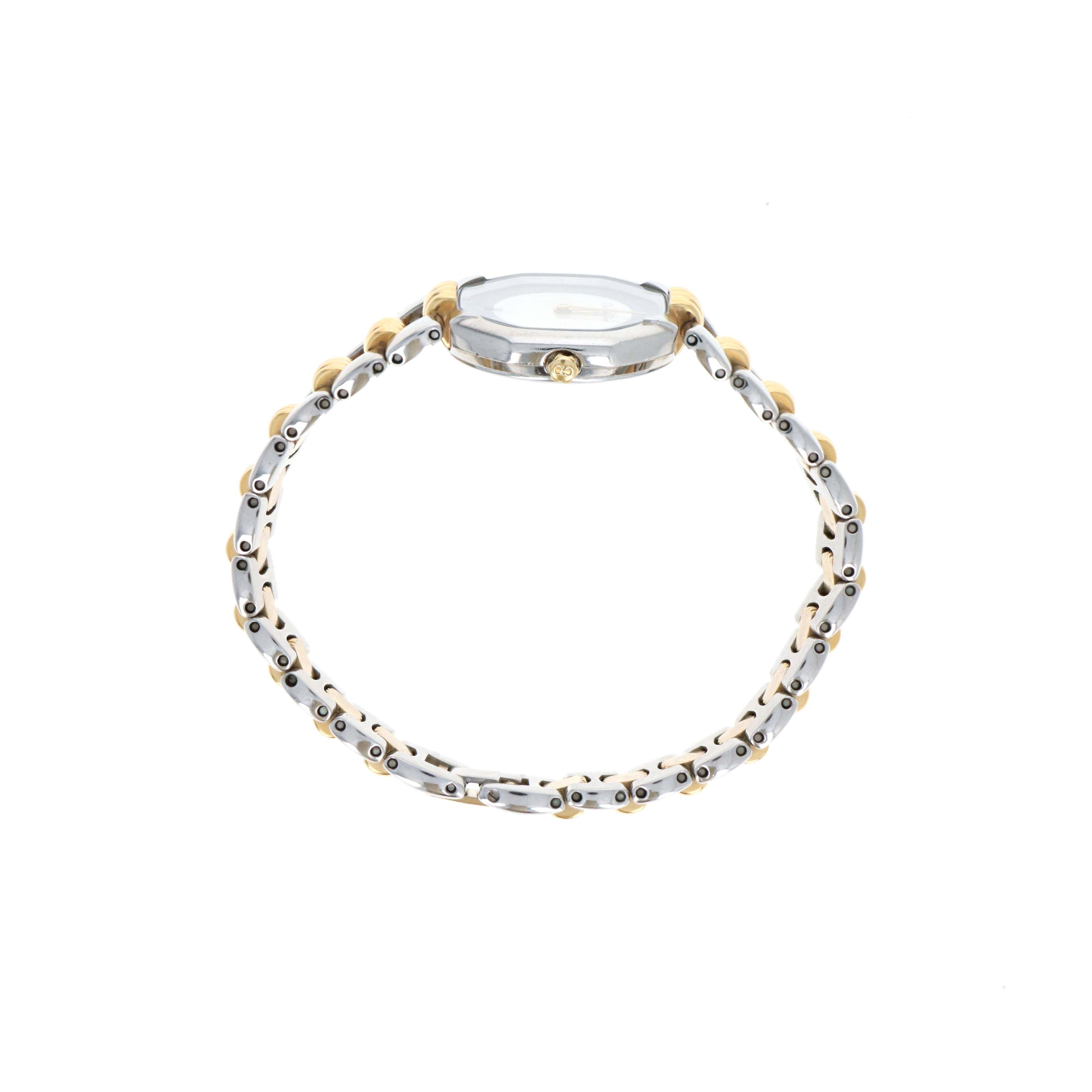 Dior Two Tone Octagon D48-203 Link Watch