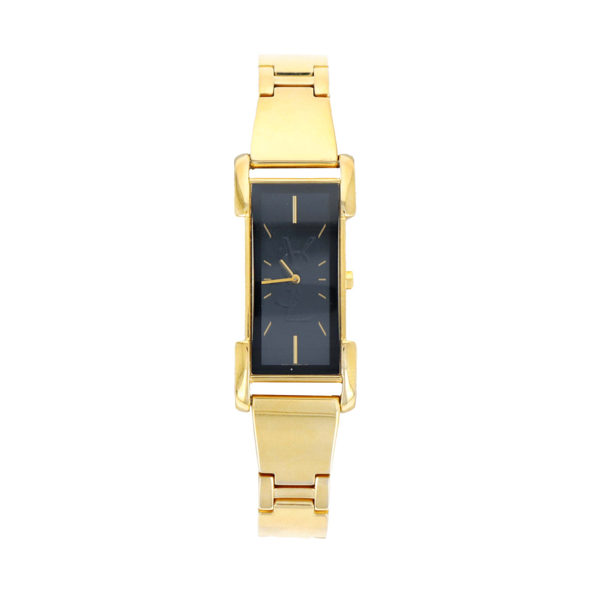 Vintage Yves Saint Laurent Black Dial Rectangular Watch