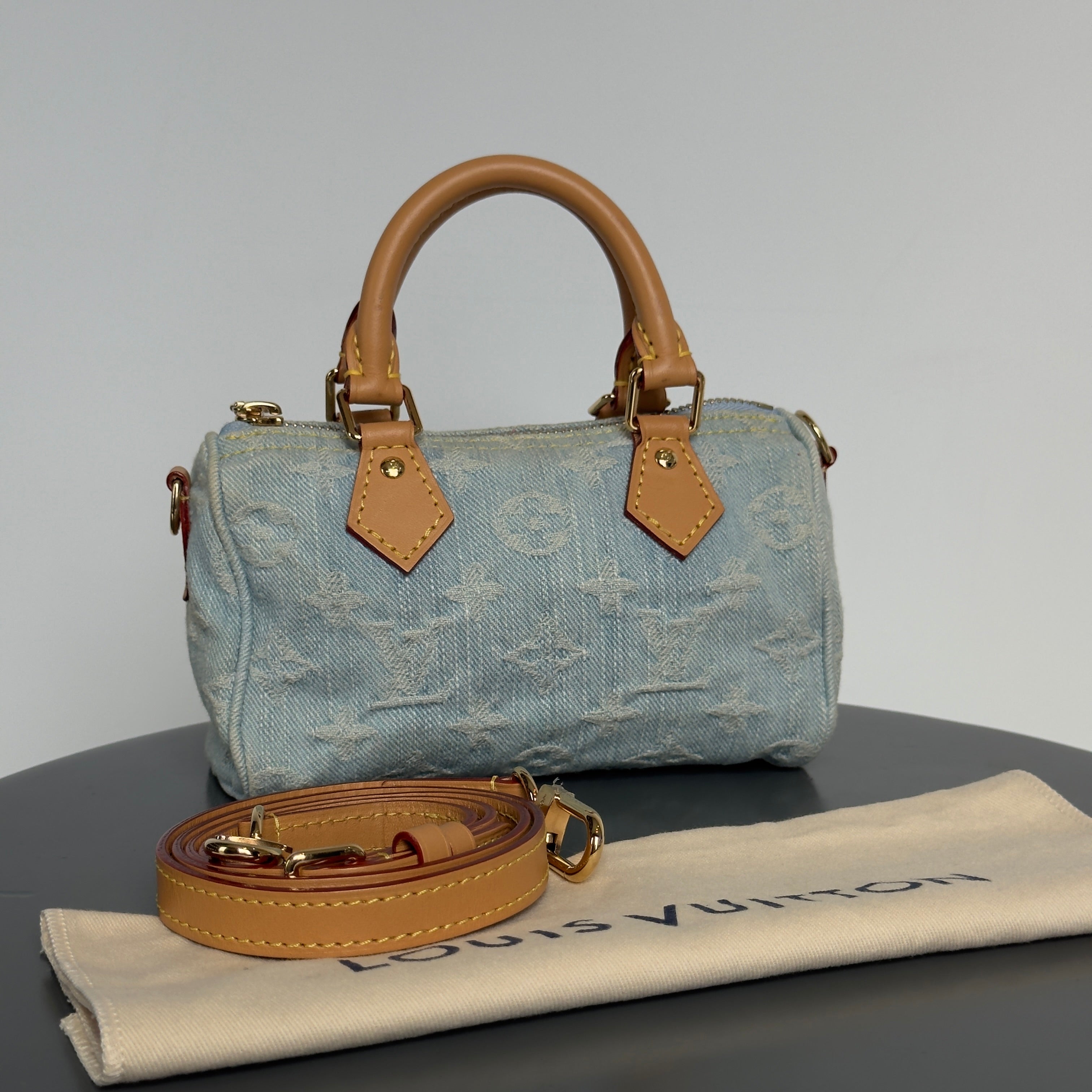 Louis Vuitton Denim Monogram Speedy Nano