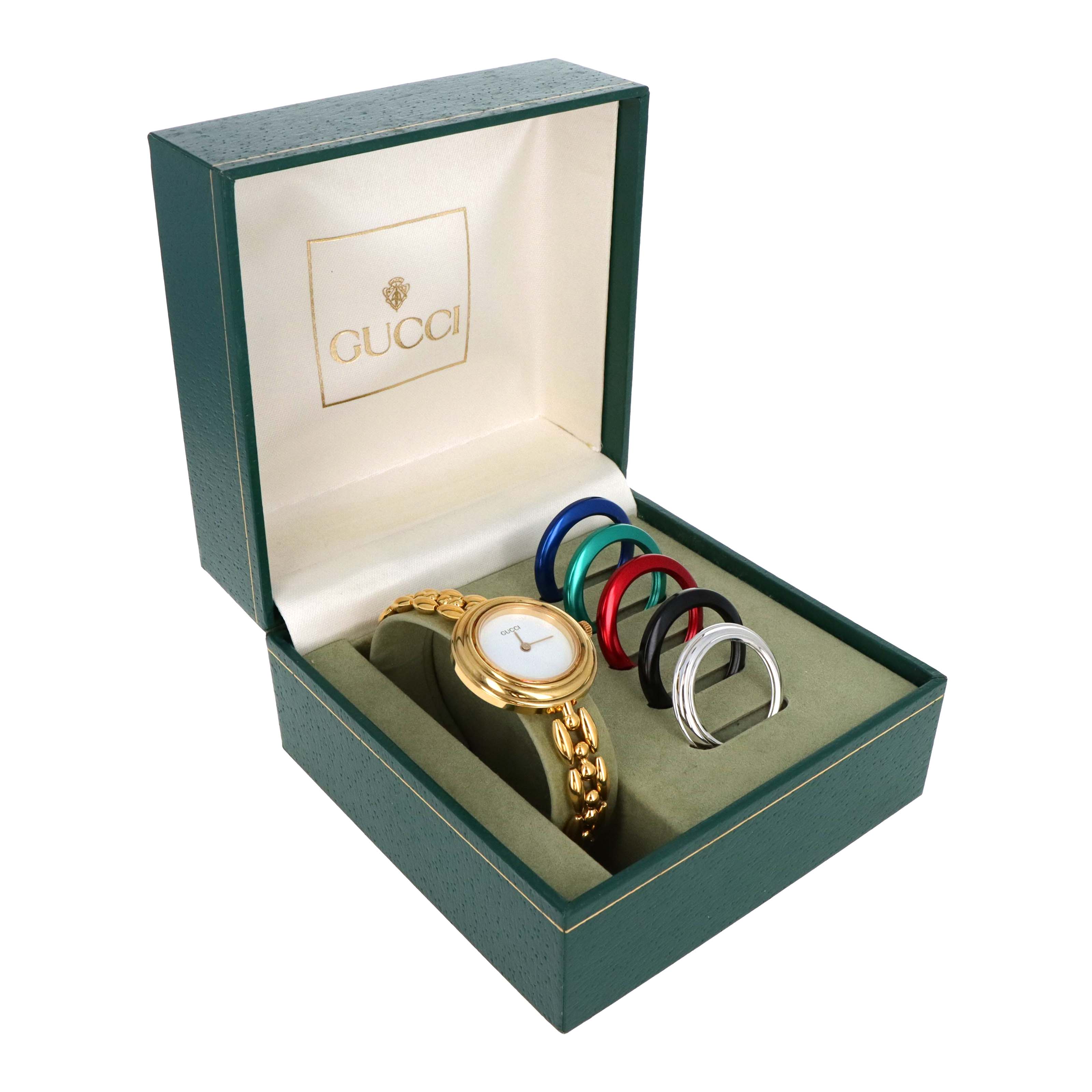 Vintage Gucci Interchangeable Bezel Watch Link Bracelet - Queen May