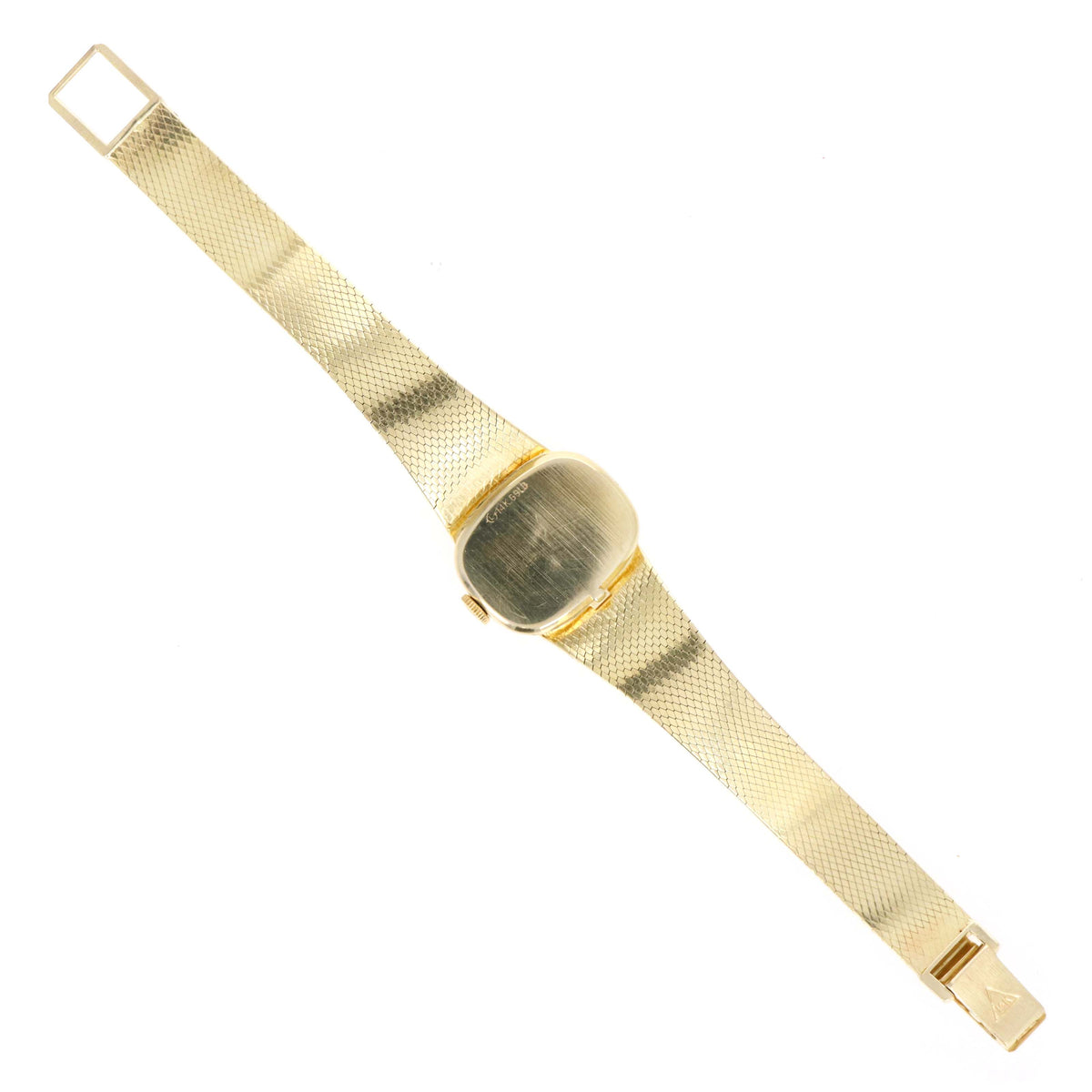 Vintage Rolex 14K Yellow Gold 22.5MM Champagne Bark Dial Mechanical Ladies Watch - Queen May