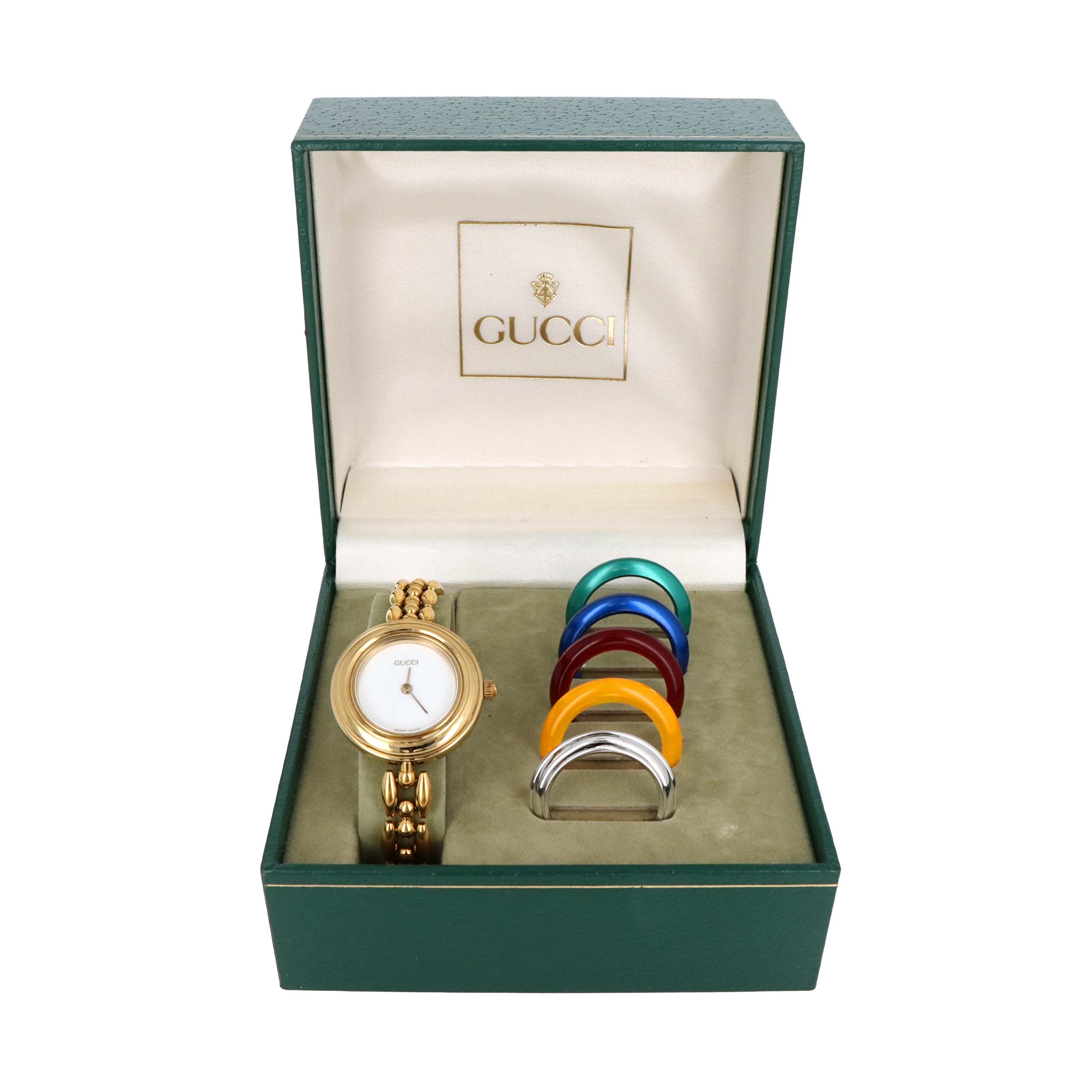 Vintage Gucci Interchangeable Bezel Watch Link Bracelet - Queen May