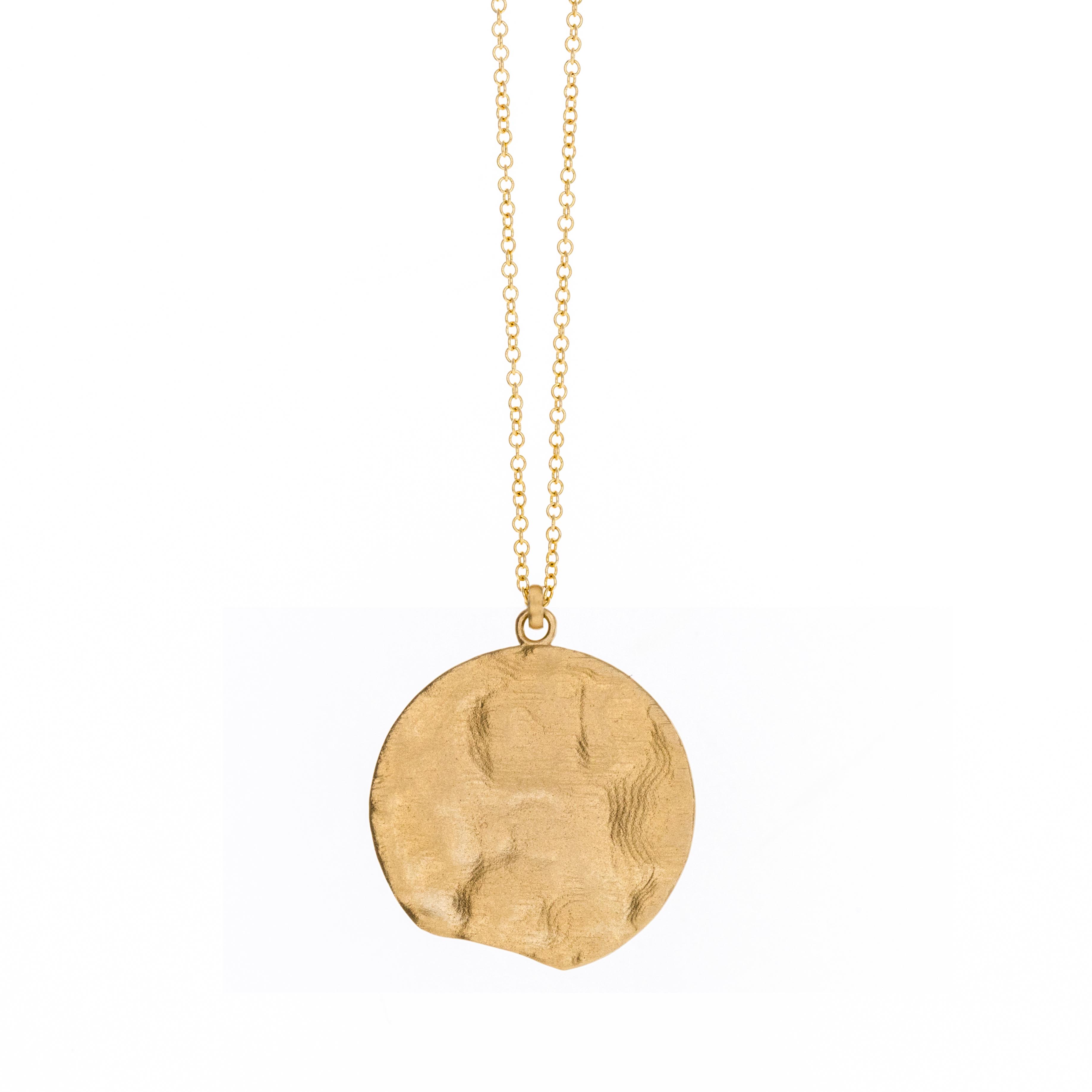 Zodiac Diamond Pendant Necklace in 14K Yellow Gold - Queen May
