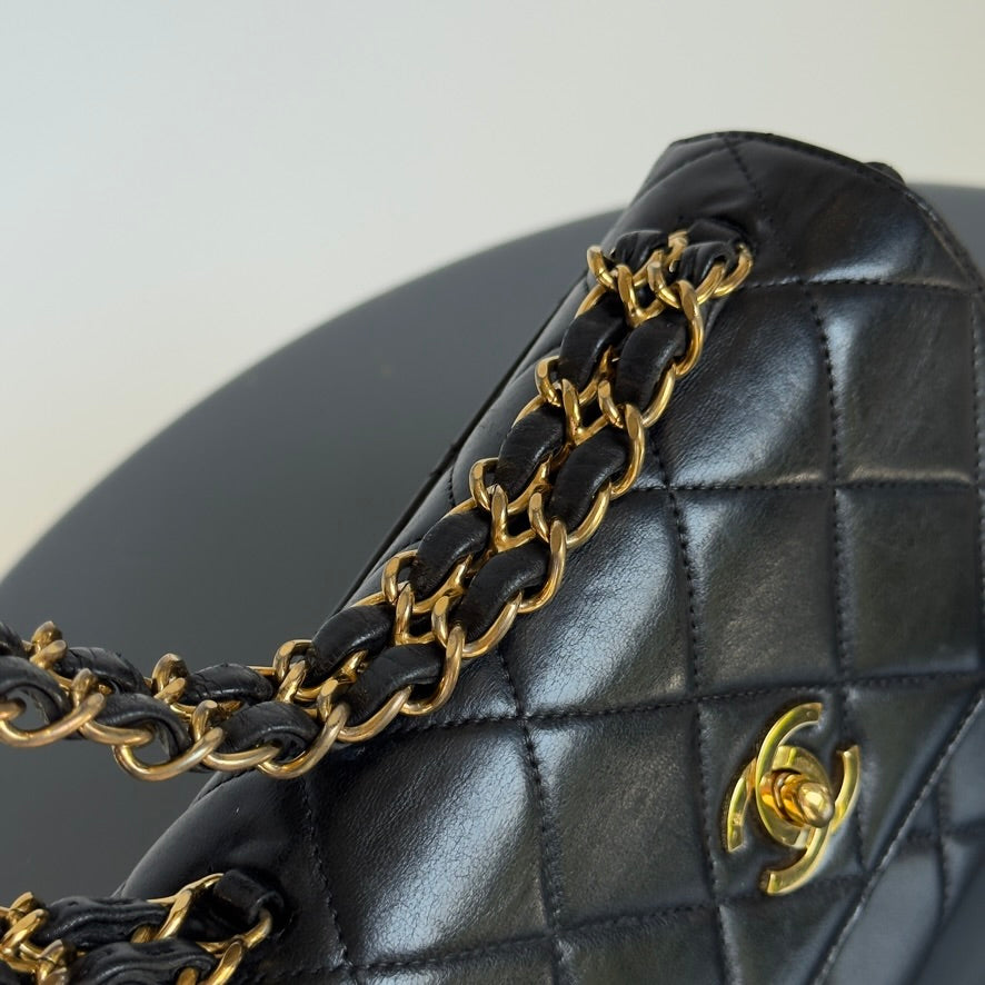 Rare Vintage Chanel Single Flap Gold Plated Metal Chain Handle - Queen May