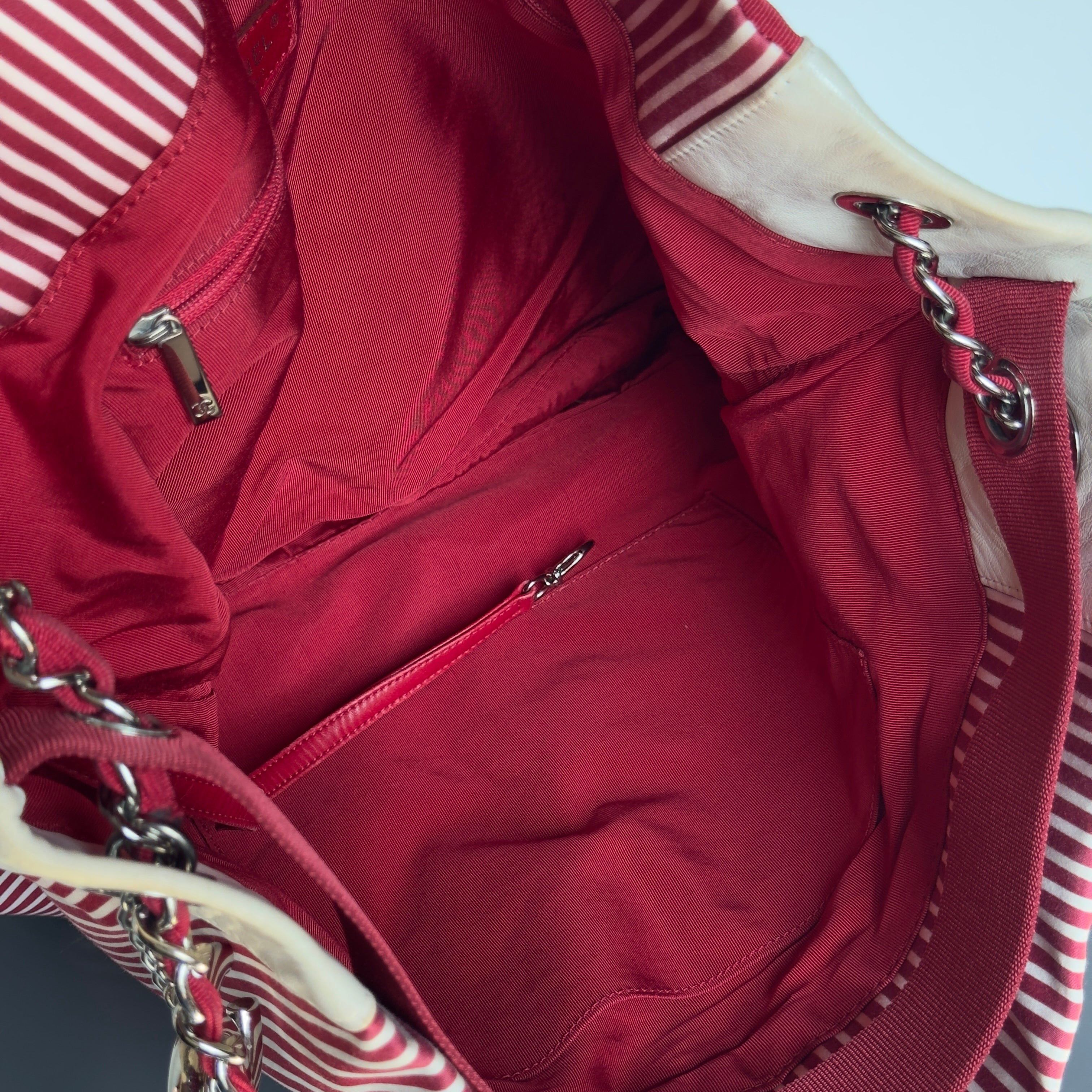 Chanel Striped Rialto Tote - Queen May