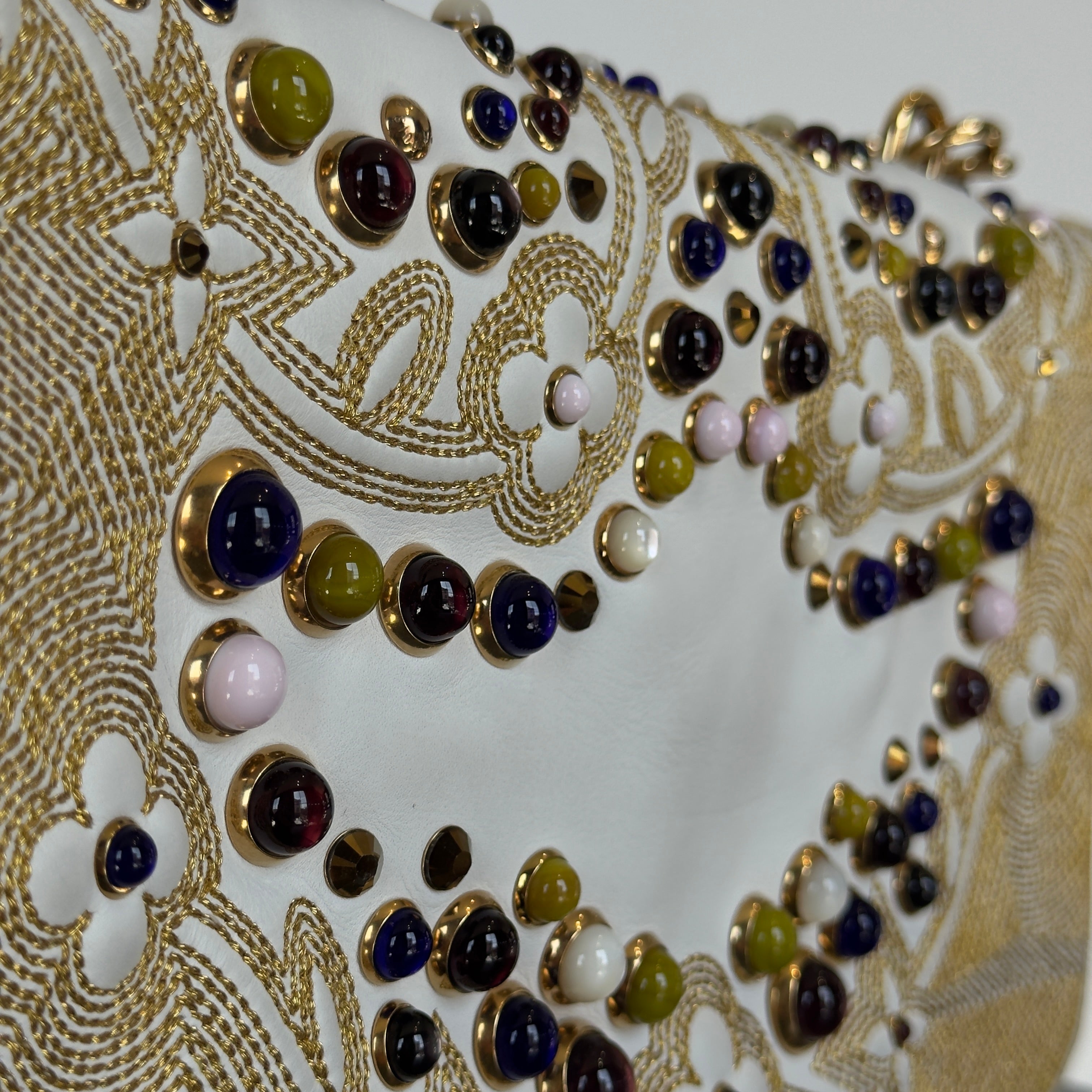 Rare Limited Edition Louis Vuitton Les Extraordinaires Tupelo 2006 Marc Jacobs Alligator, Pony Hair, Cabochon Details