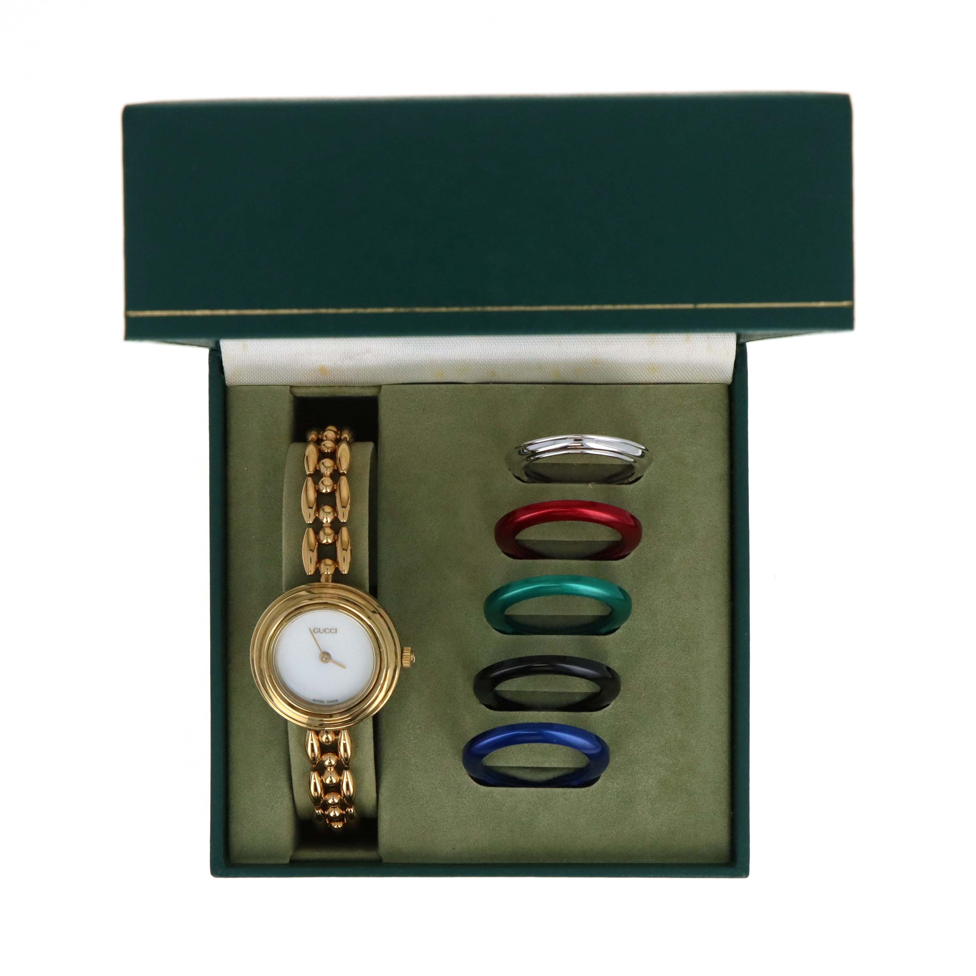 Vintage Gucci Interchangeable Bezel Watch Link Bracelet #4 - Queen May