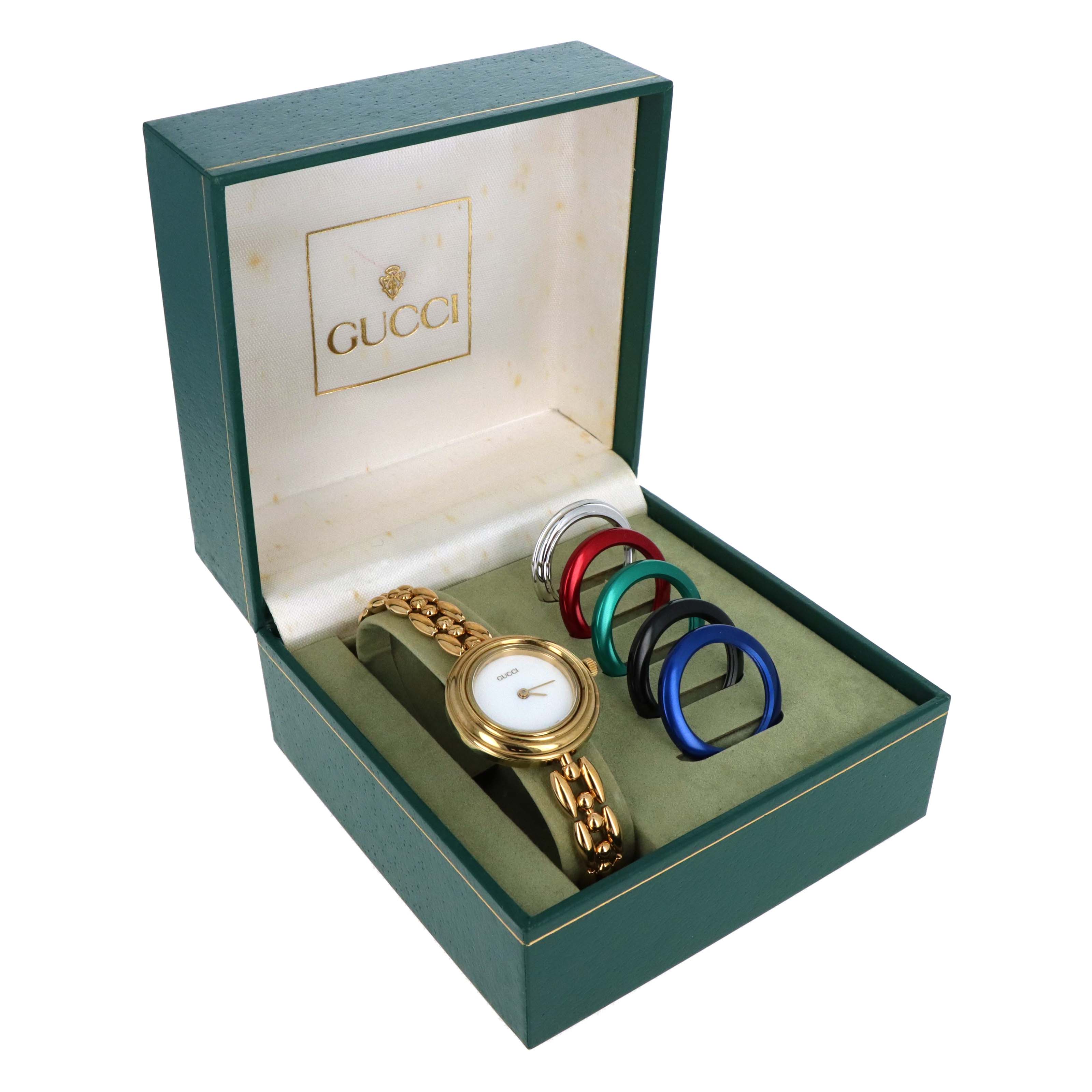 Vintage Gucci Interchangeable Bezel Watch Link Bracelet #4 - Queen May