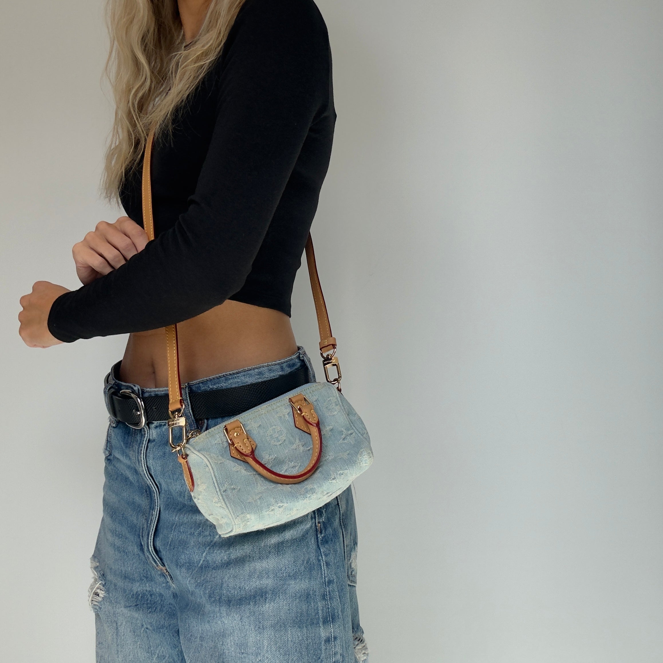 Louis Vuitton Denim Monogram Speedy Nano