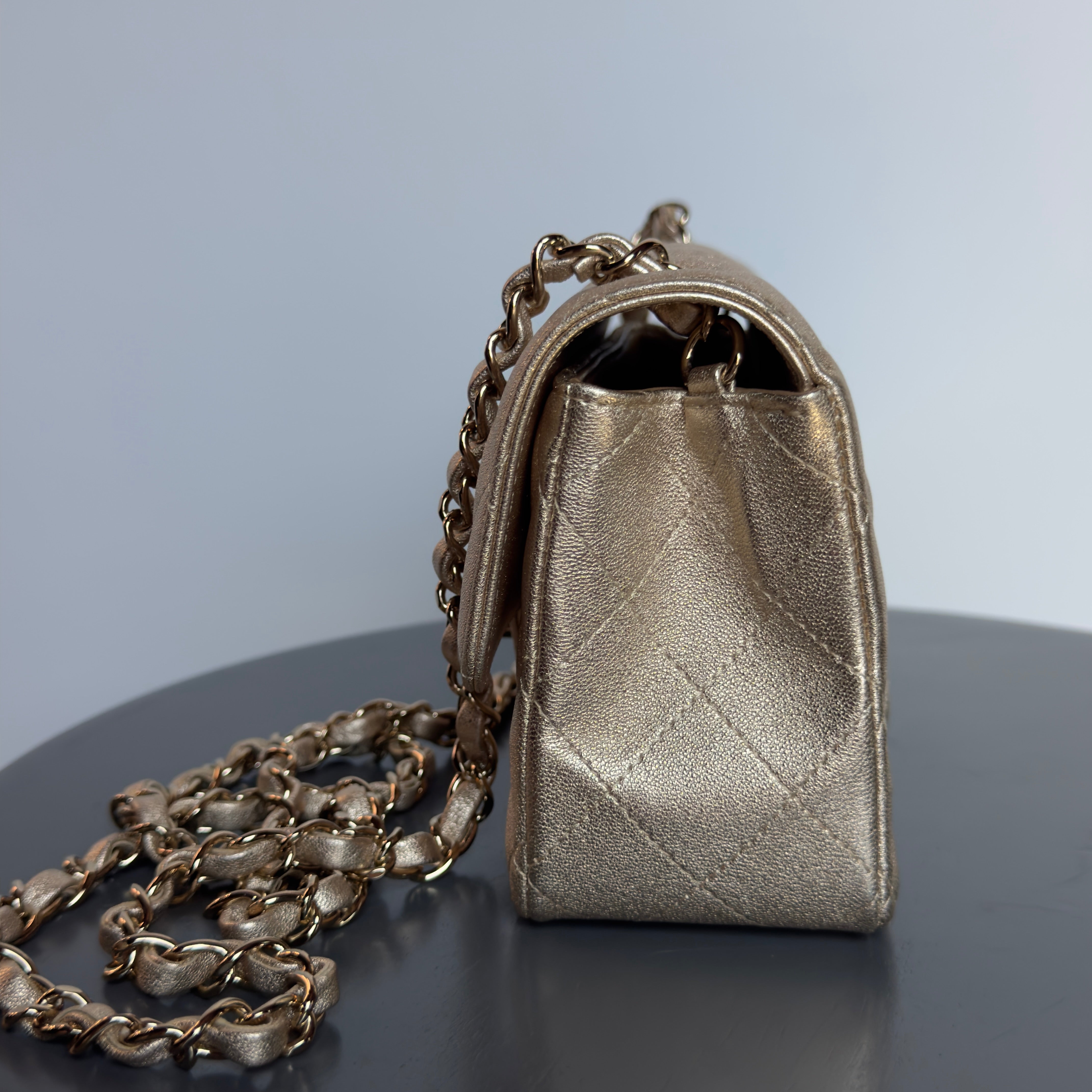 Chanel Metallic Rectangular Flap Gold - Queen May