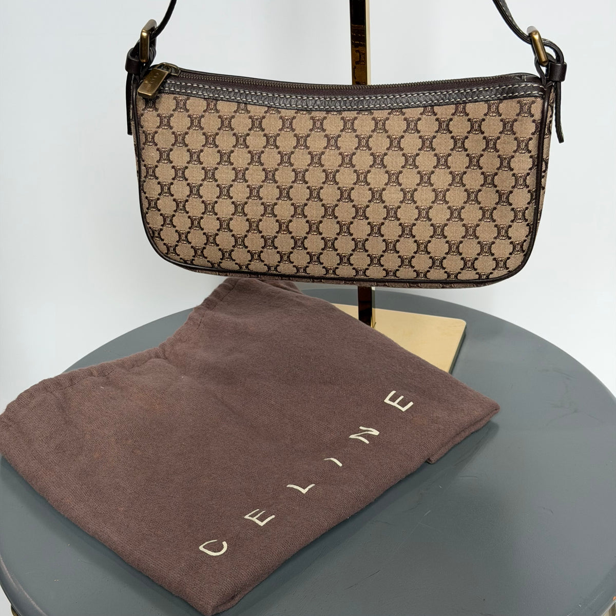 Celine Macadam Canvas Shoulder Bag
