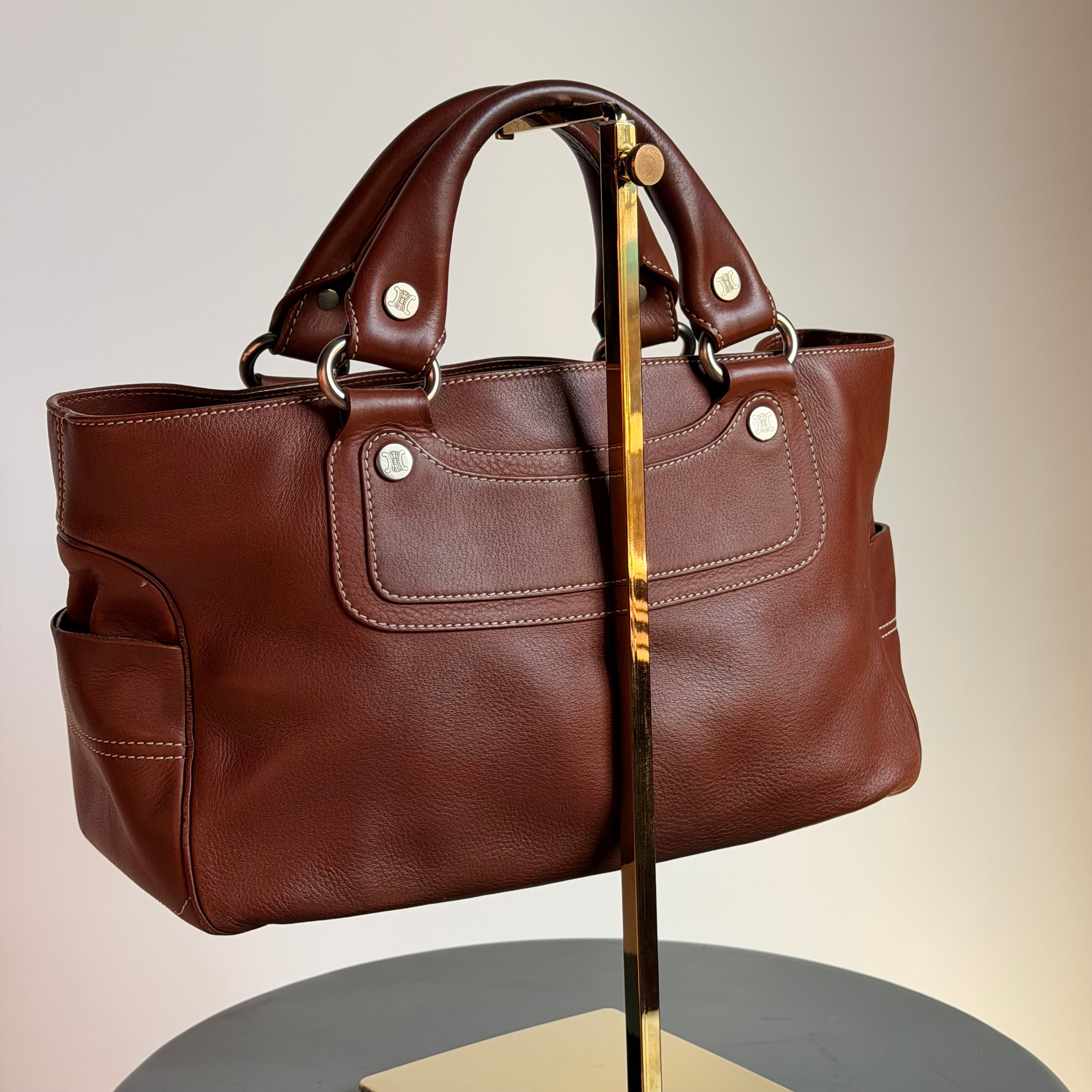 Celine Boogie Bag Brown Leather