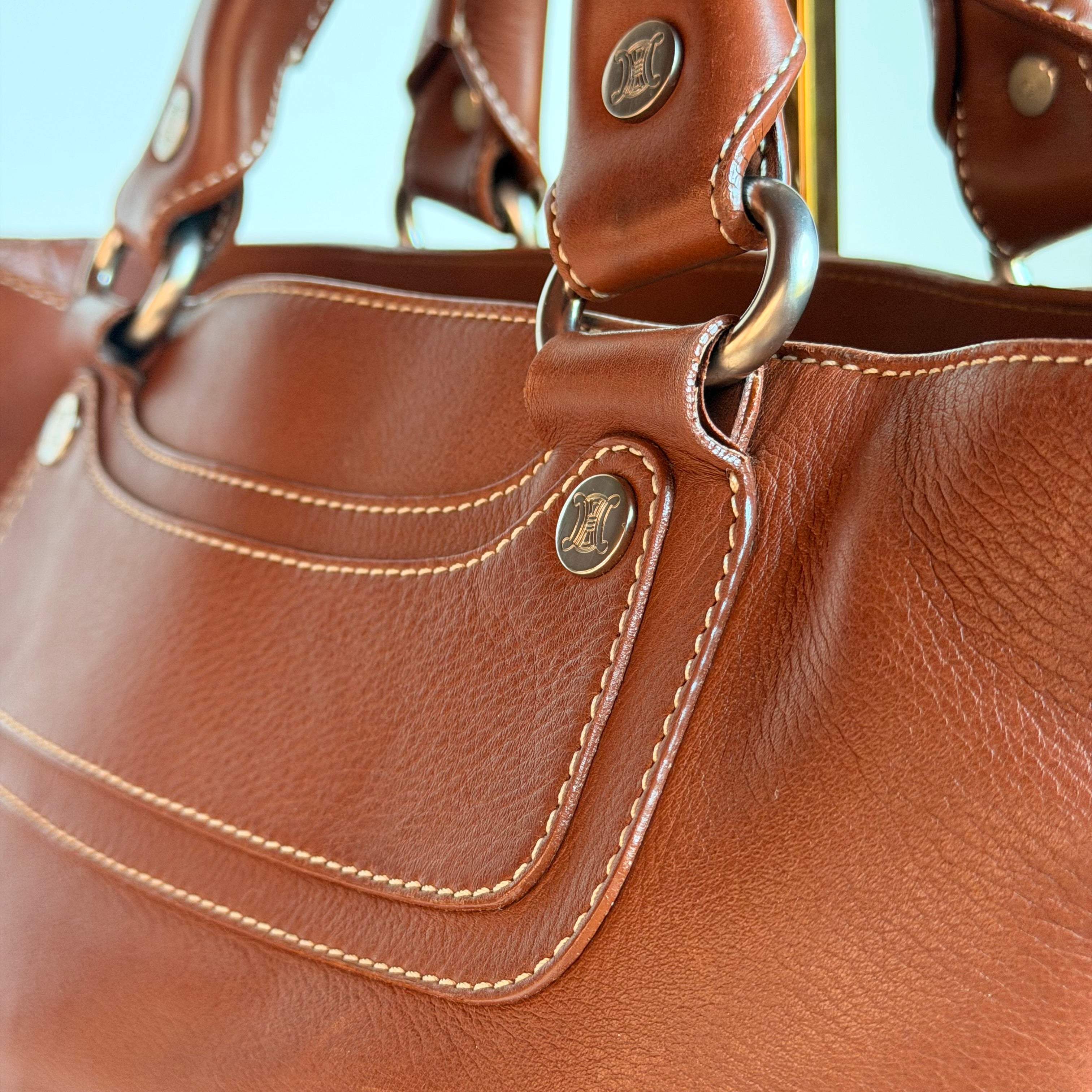 Celine Boogie Bag Brown Leather