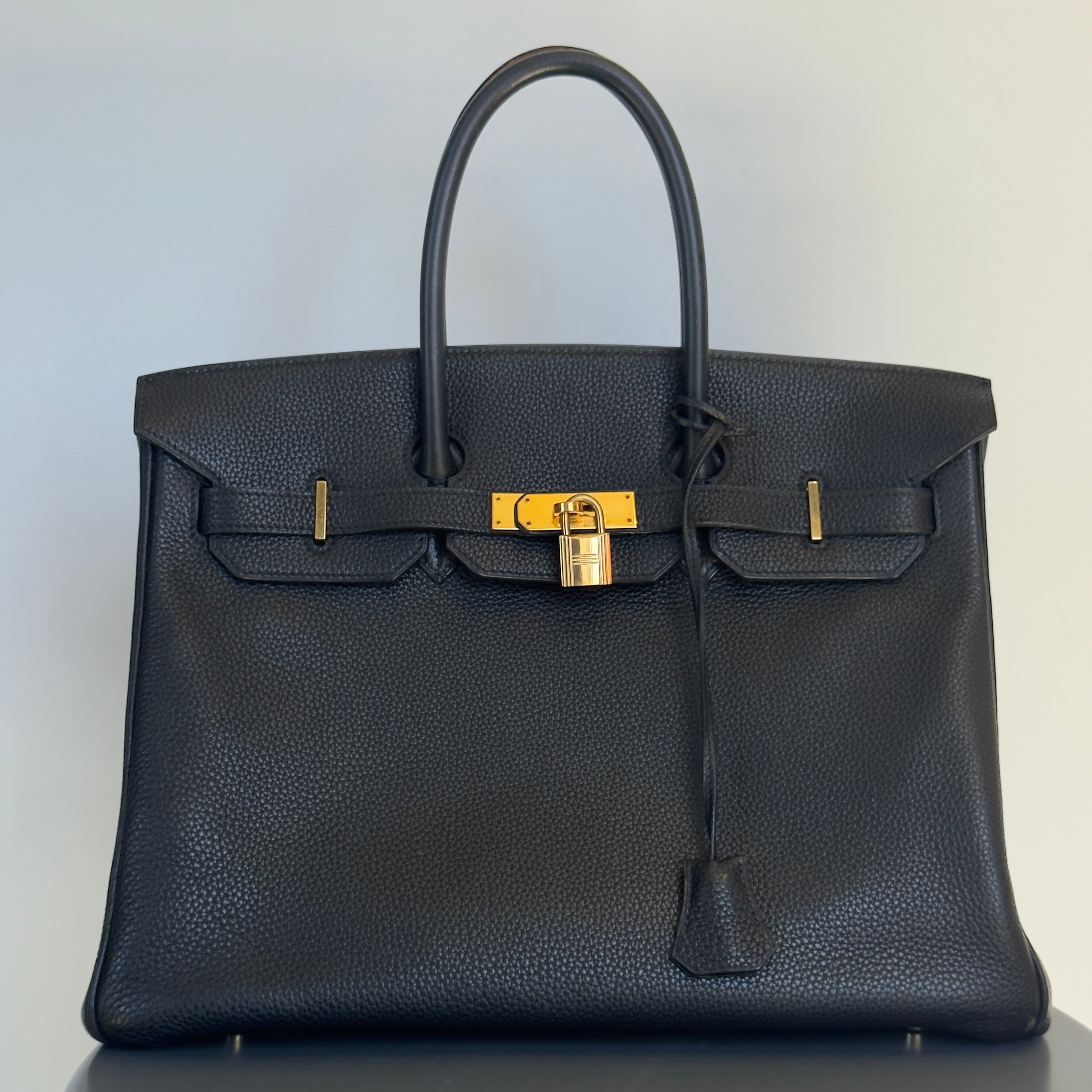 Hermes 2004 Birkin 35 Togo Leather Black With Gold Hardware - Queen May