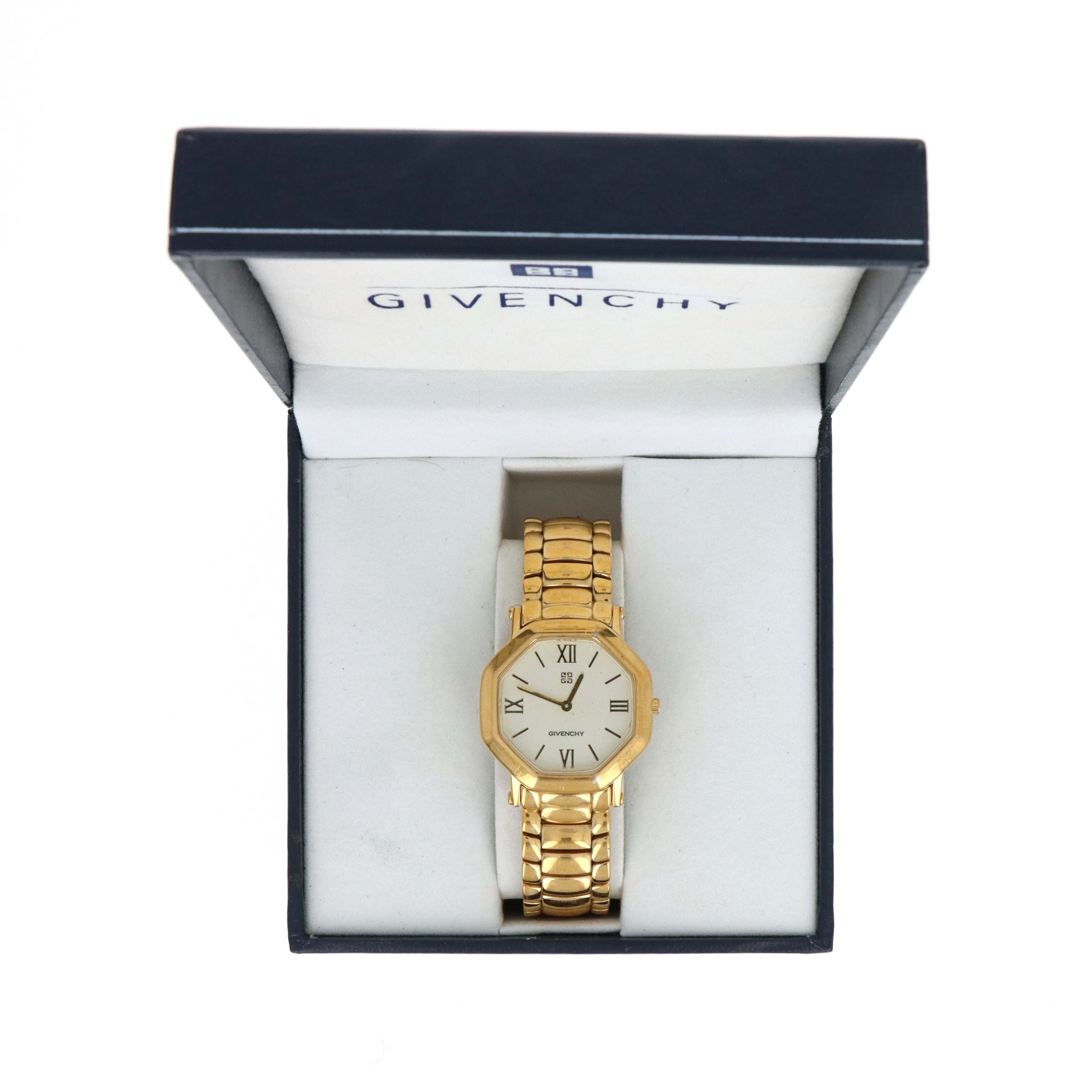 Vintage Givenchy GP-071 Octagonal Gold-Plated Watch - Queen May