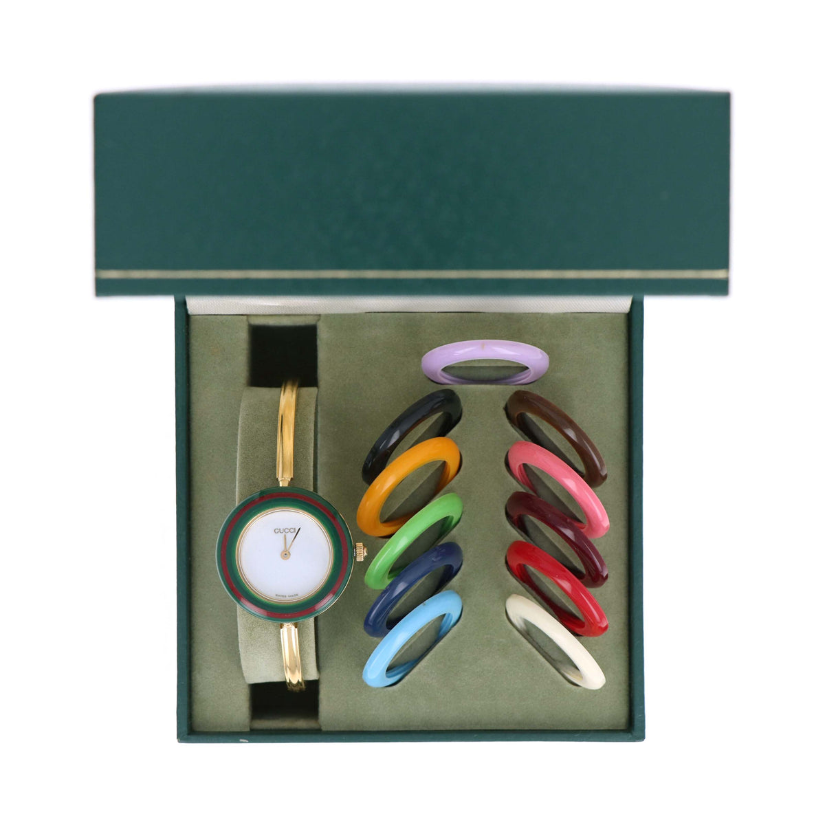 Vintage Gucci Interchangeable Bezel Bangle Watch