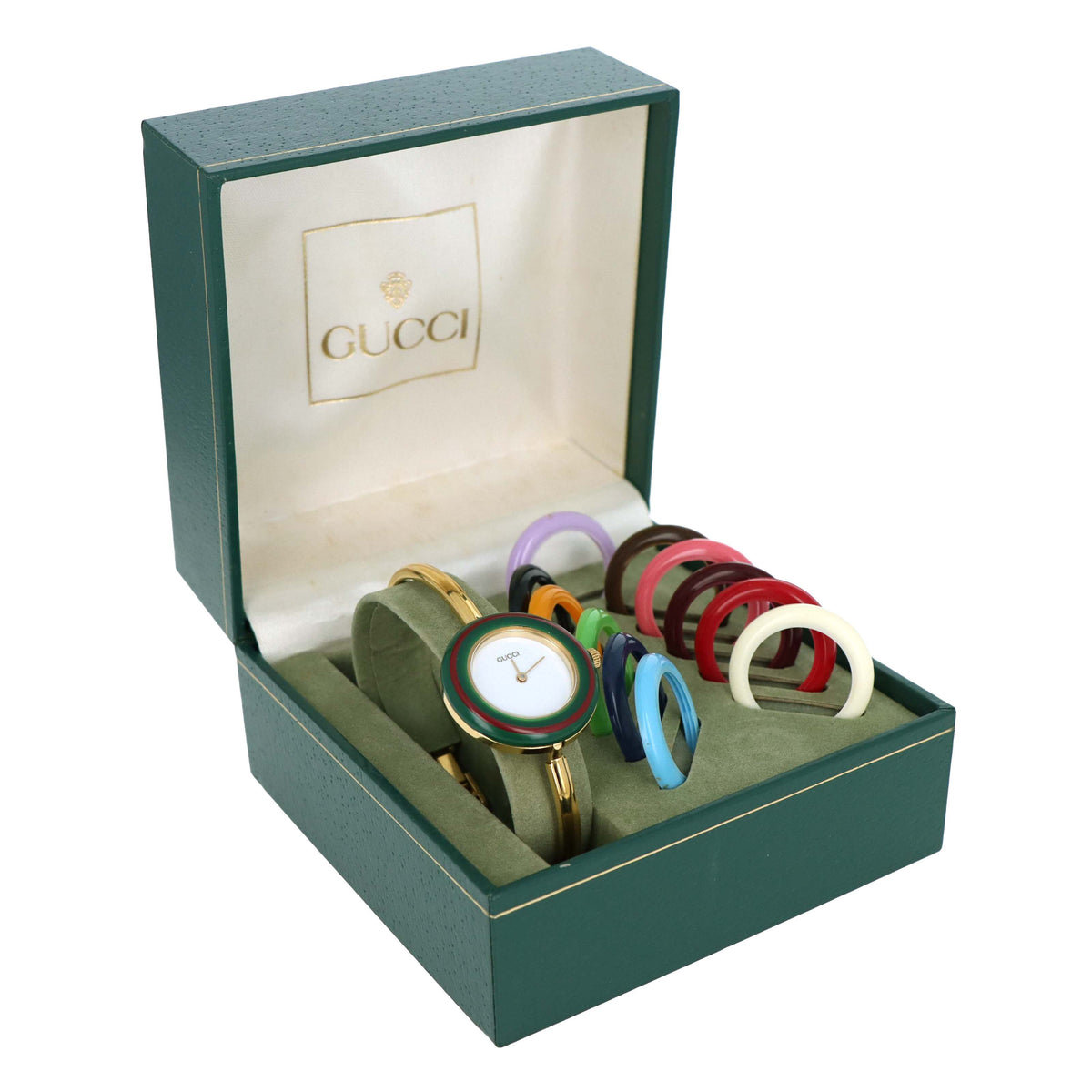Vintage Gucci Interchangeable Bezel Bangle Watch