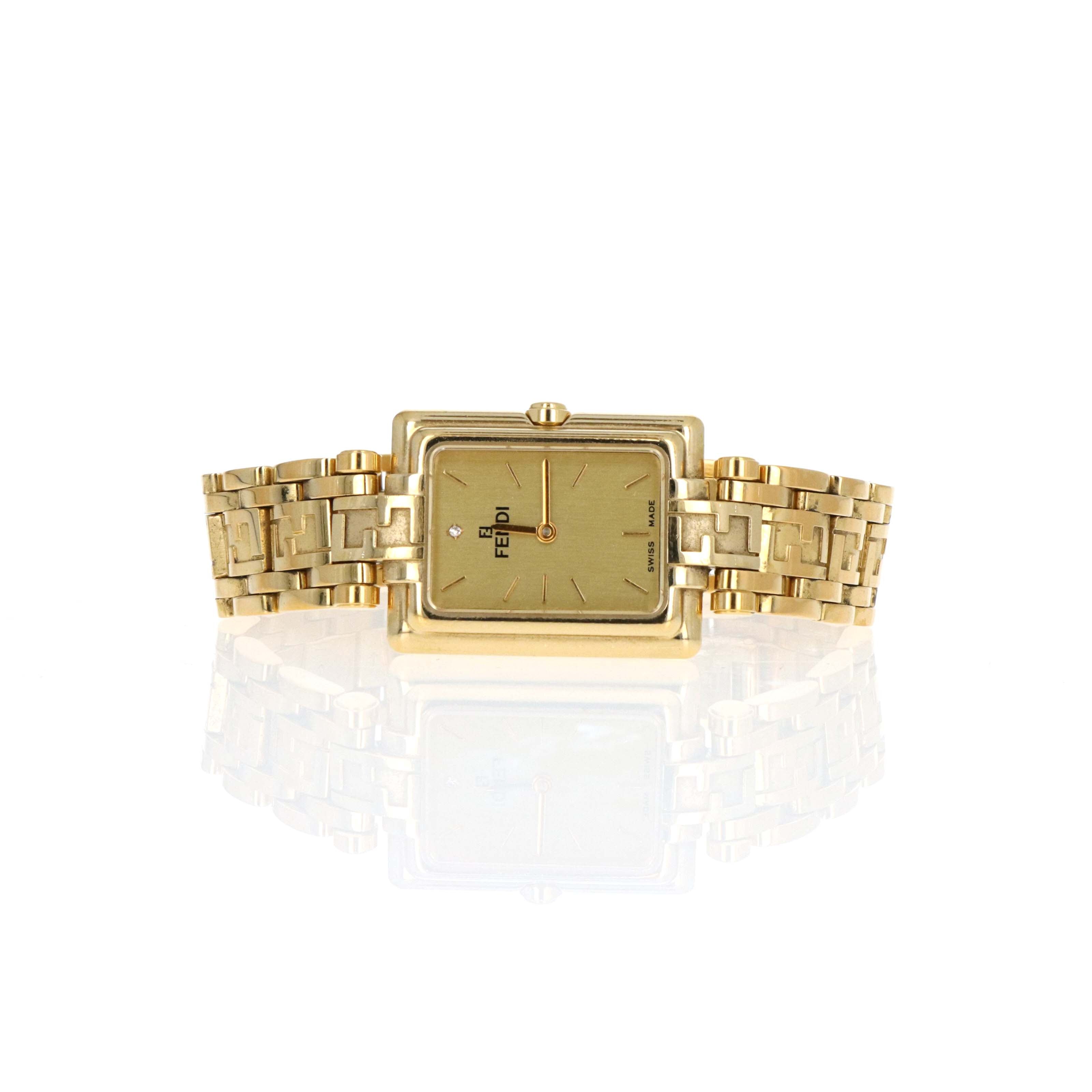 Vintage Fendi Orologi Gold-Plated Watch - Queen May