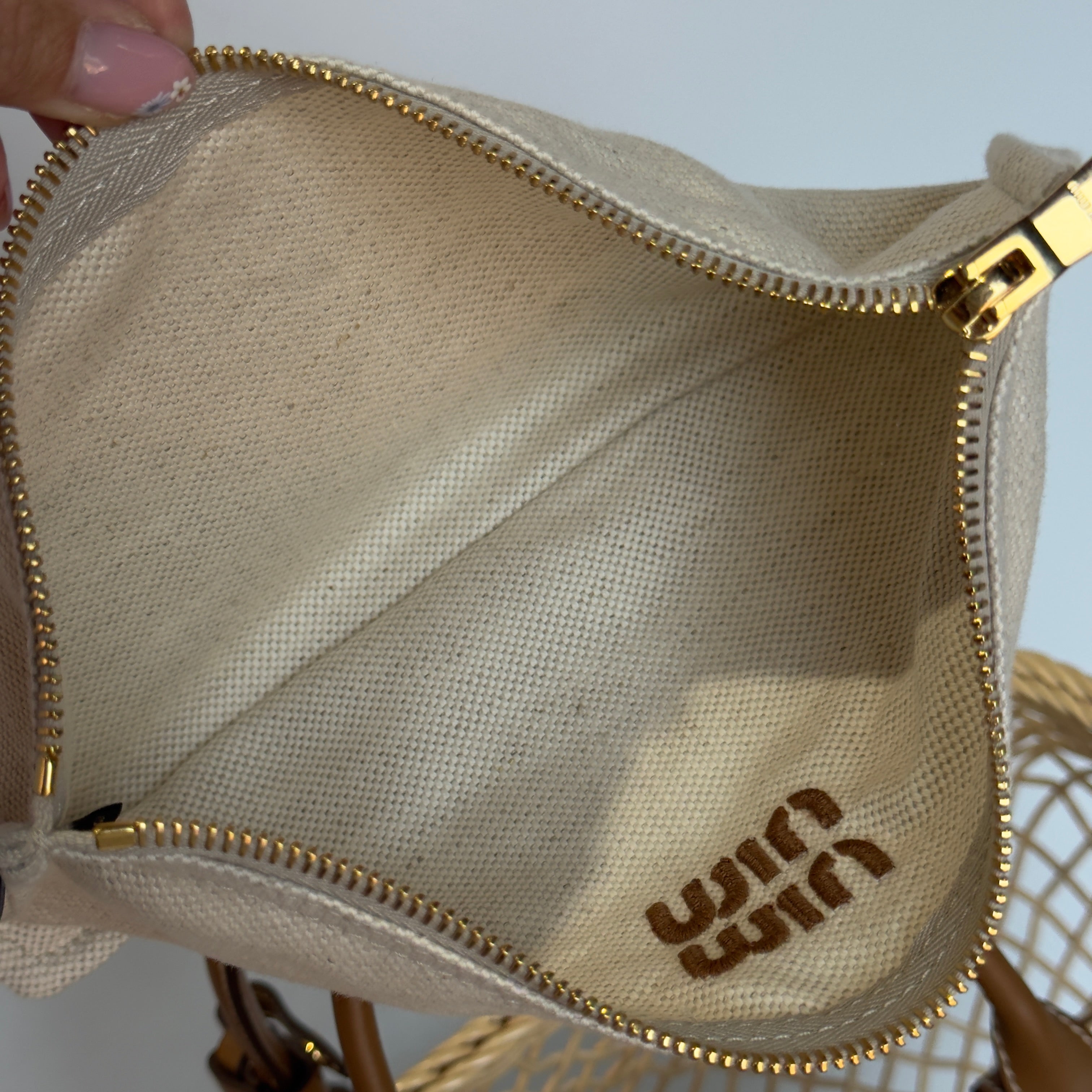 Miu Miu Rattan Basket Bag