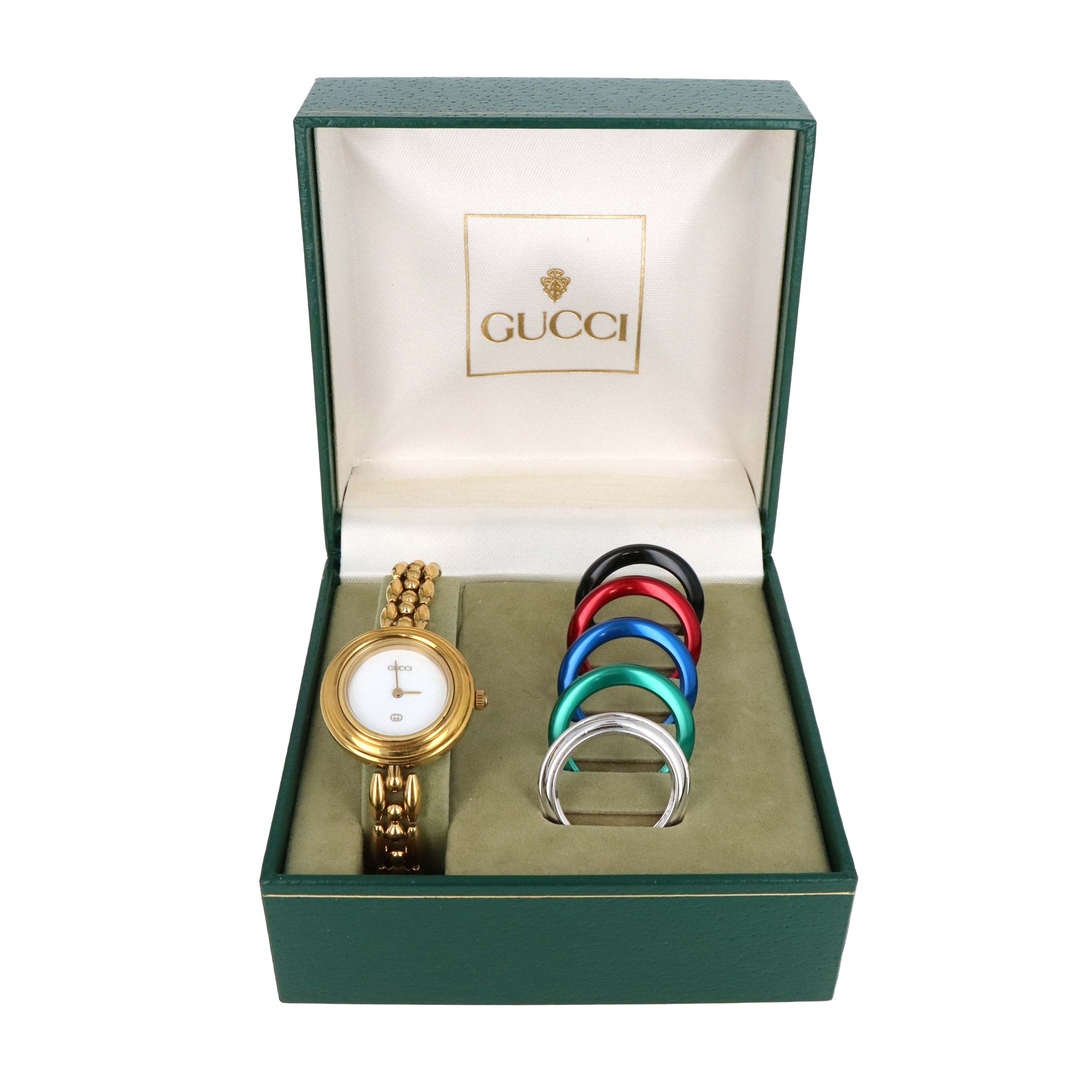 Vintage Gucci Interchangeable Bezel Watch Link Bracelet - Queen May