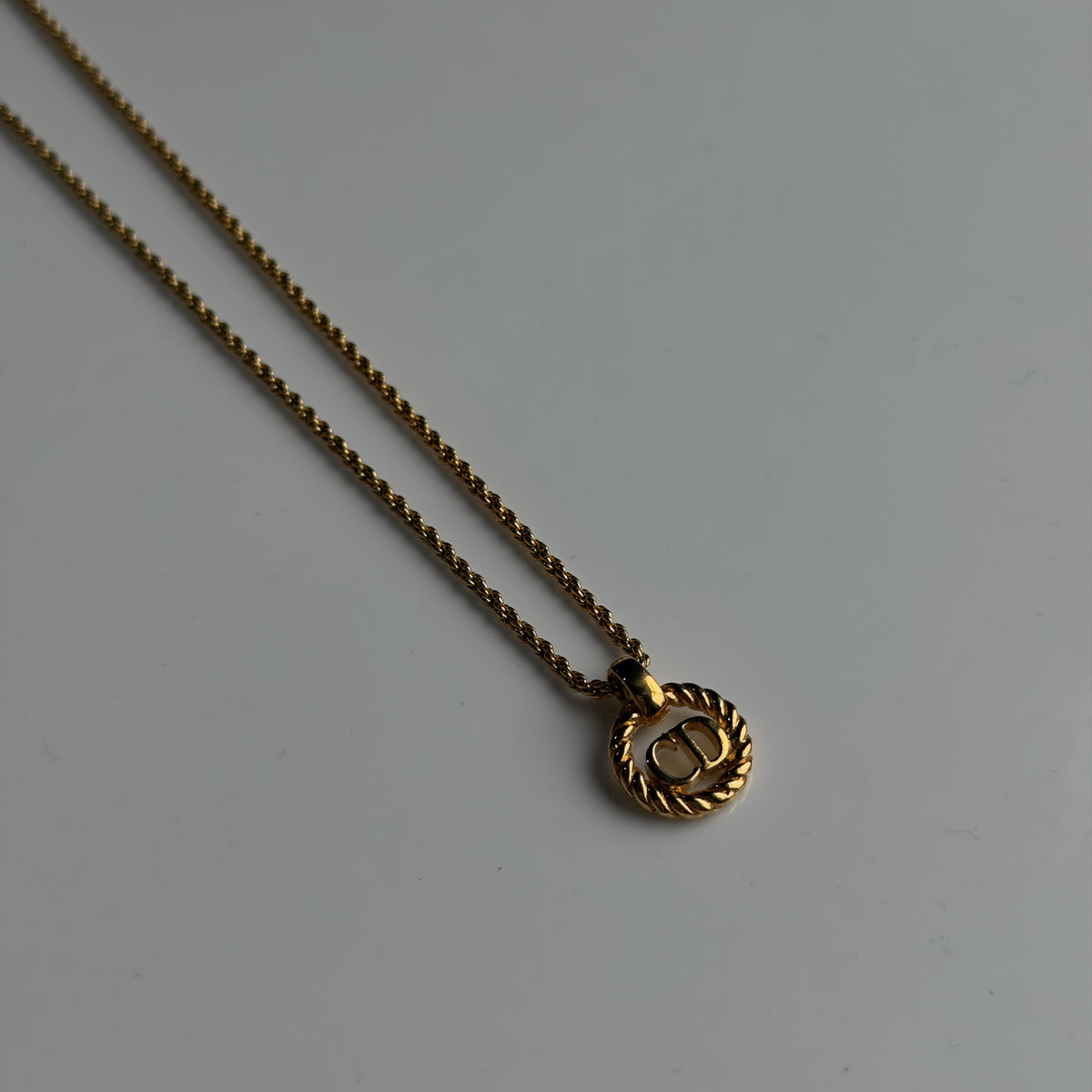 Vintage Christian Dior Braided CD Logo Necklaces