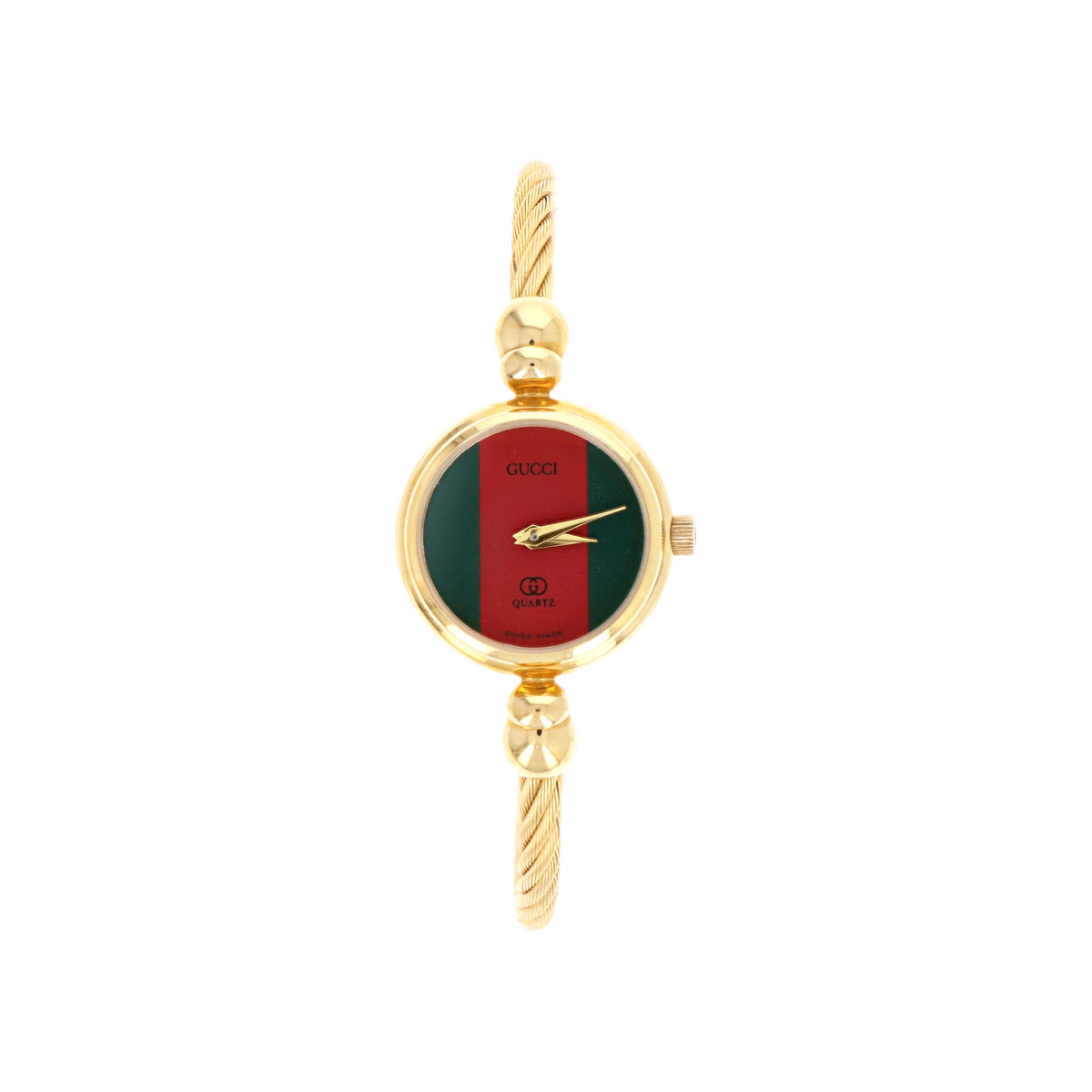 Gucci 2700L Flexible Bangle Watch Red and Green Dial