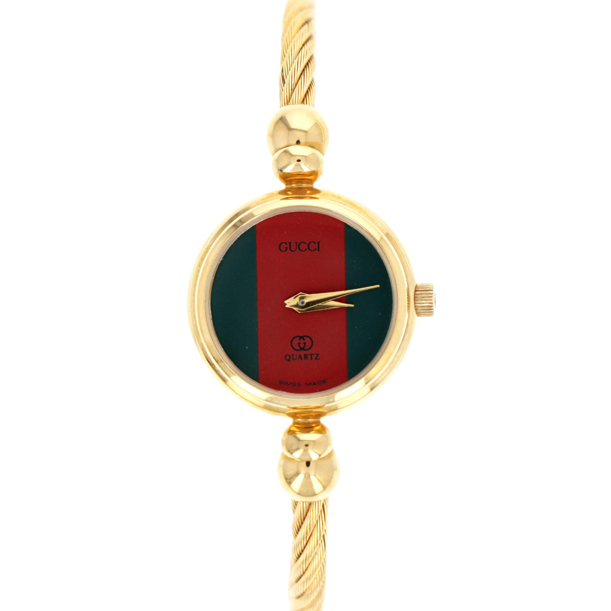 Gucci 2700L Flexible Bangle Watch Red and Green Dial