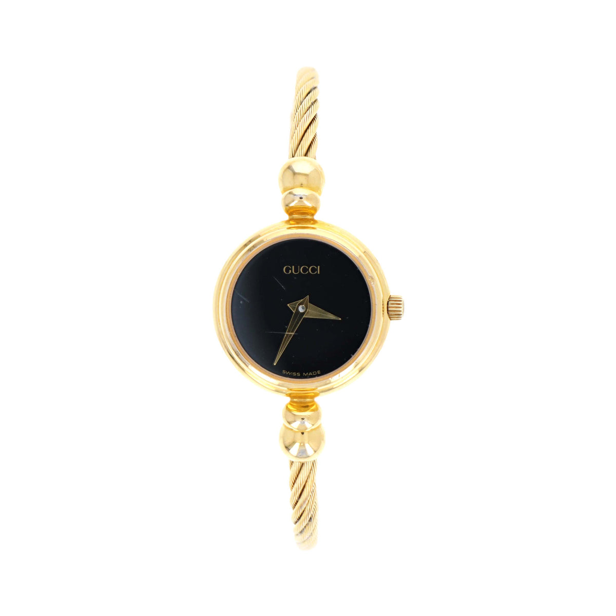 Gucci 2700L Flexible Bangle Watch Black Dial