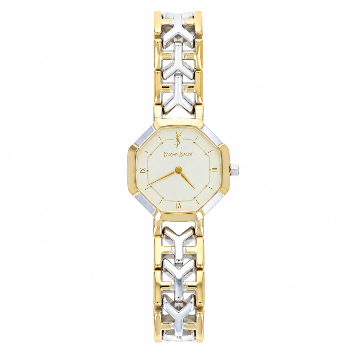 Yves Saint Laurent Octagon Two Tone Watch