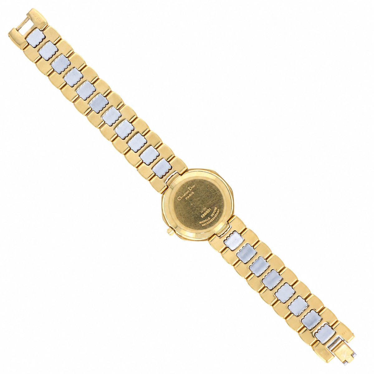 Dior White Dial Octagon Two Tone Watch D48-153
