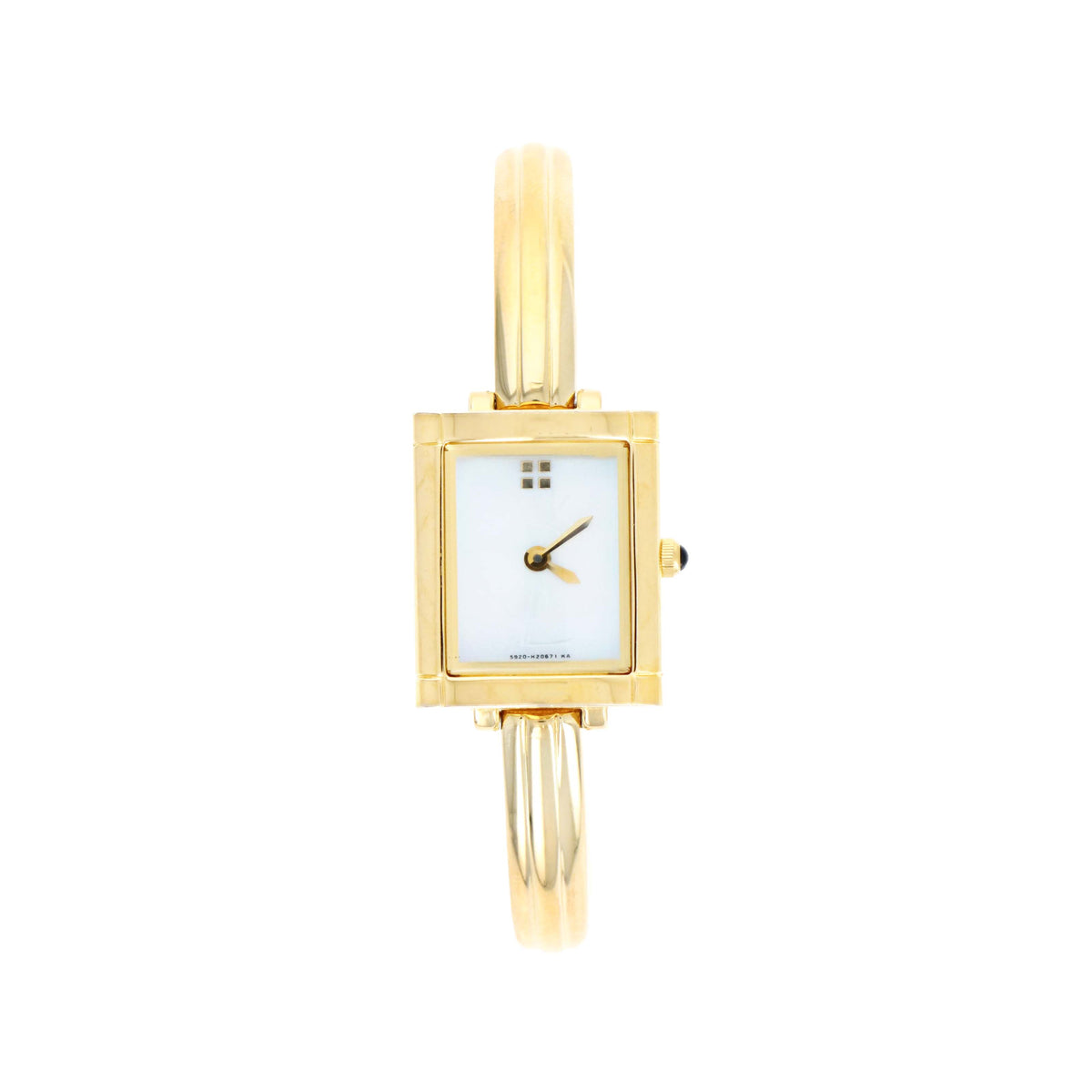 Yves Saint Laurent Mother Of Pearl Dial Bangle Watch